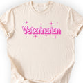 Veterinarian Pink Doll T-shirt Natural