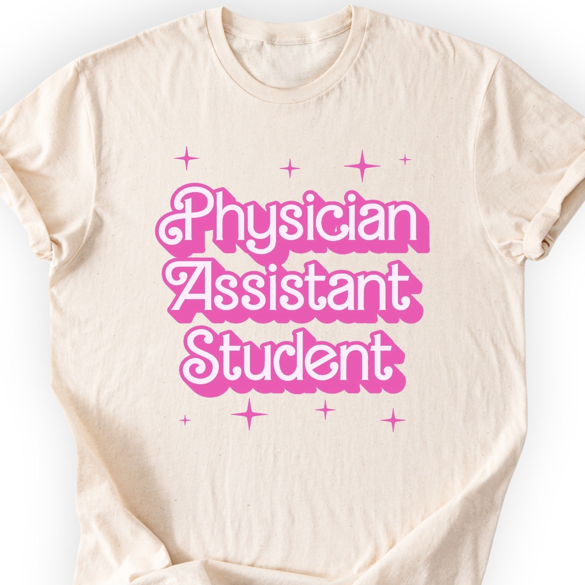 Physician Assistant Student Pink Doll T-shirt Natural
