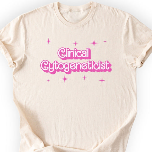 Clinical Cytogeneticist Pink Doll T-shirt Natural
