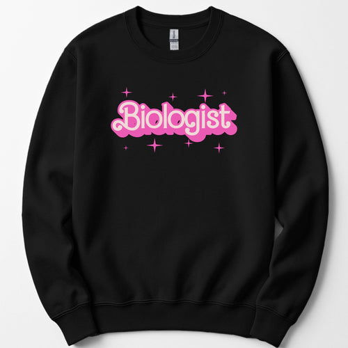 Biologist Pink Doll sweatshirt — Black