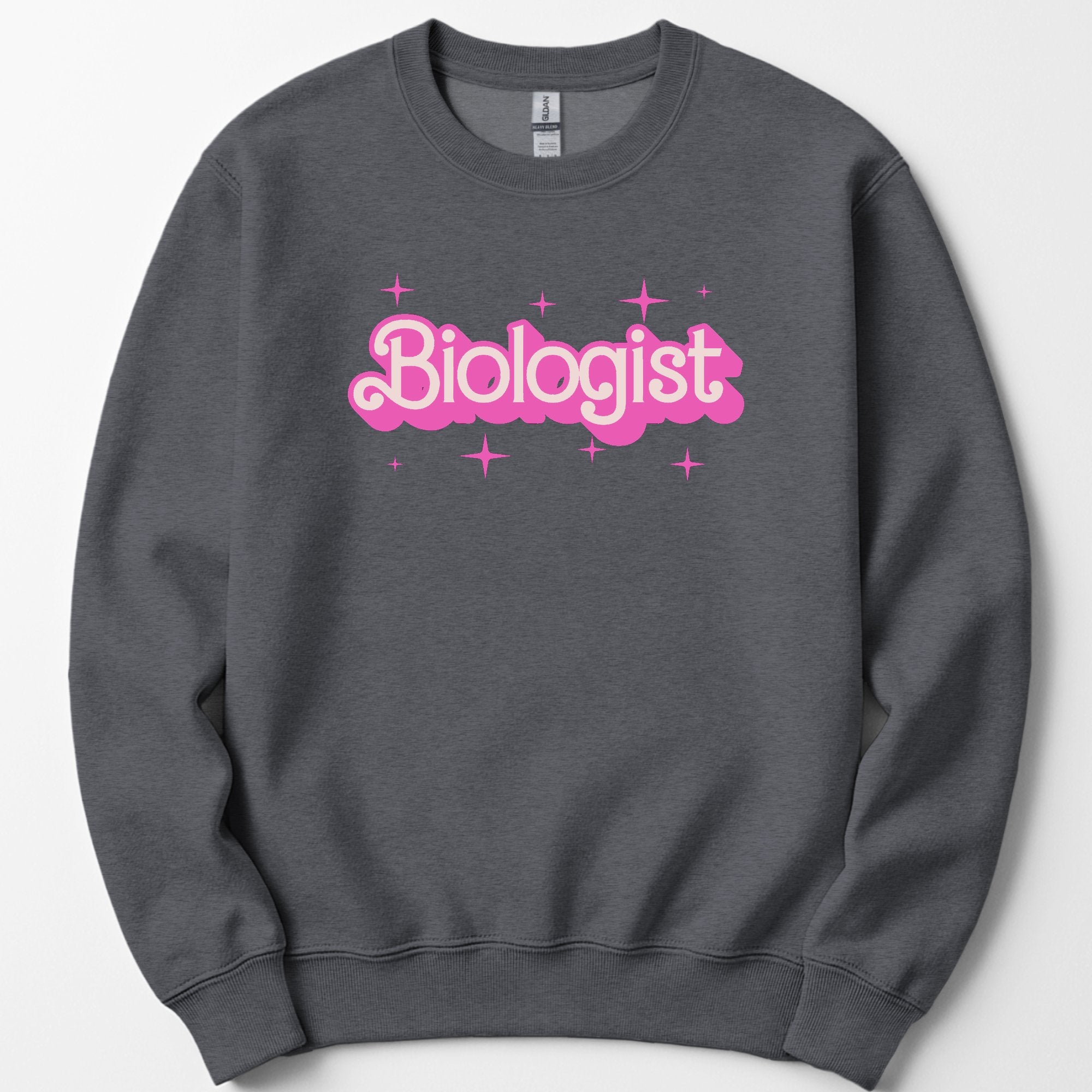 Biologist Pink Doll sweatshirt — Dark Heather