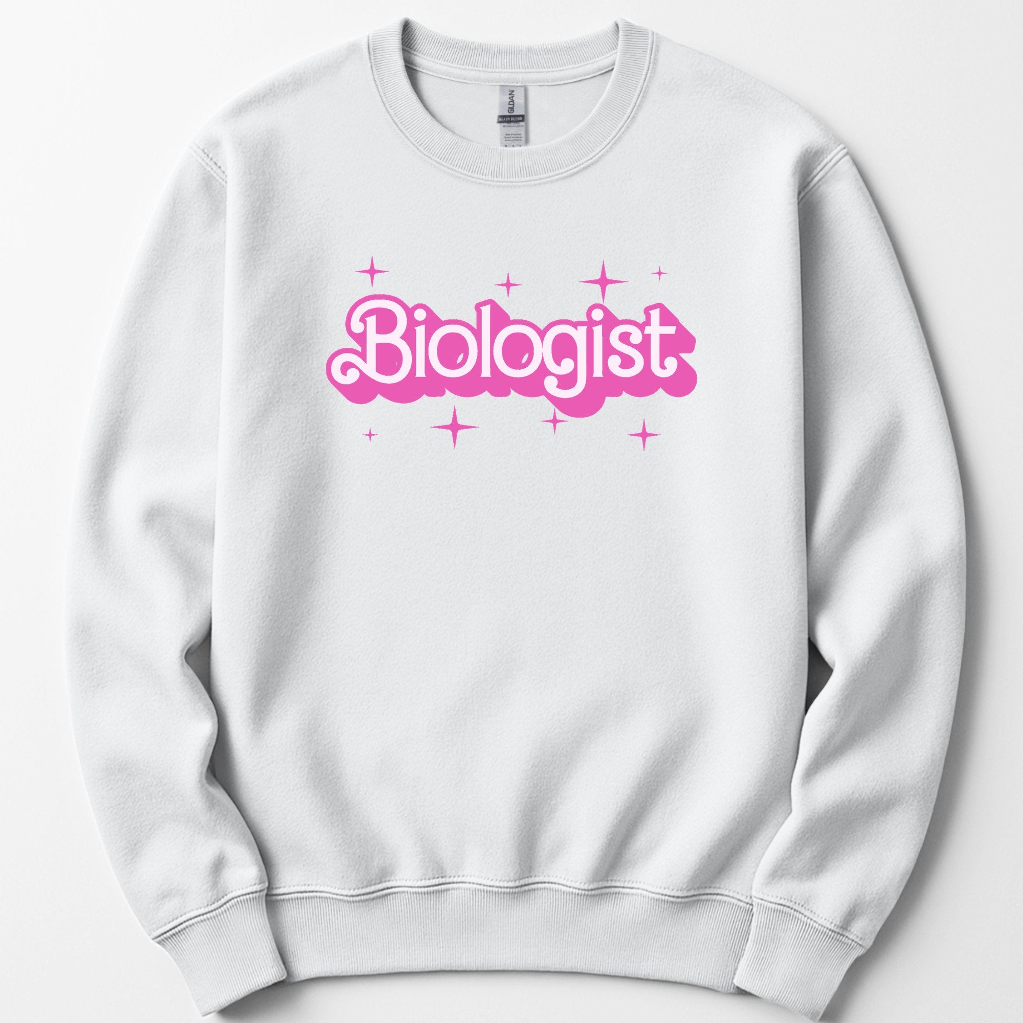 Biologist Pink Doll sweatshirt — White
