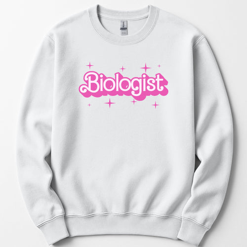 Biologist Pink Doll sweatshirt — White