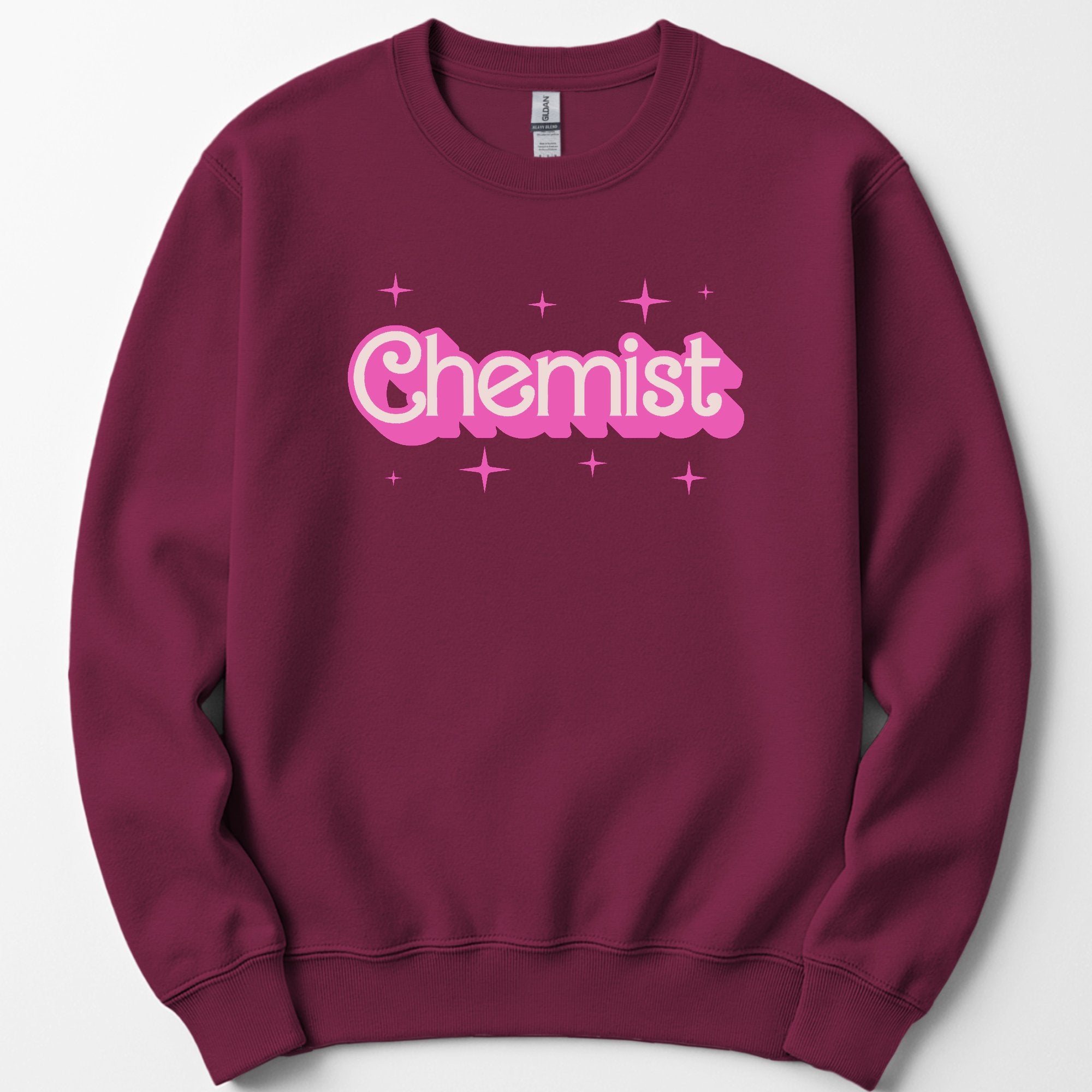 Chemist Pink Doll sweatshirt — Maroon