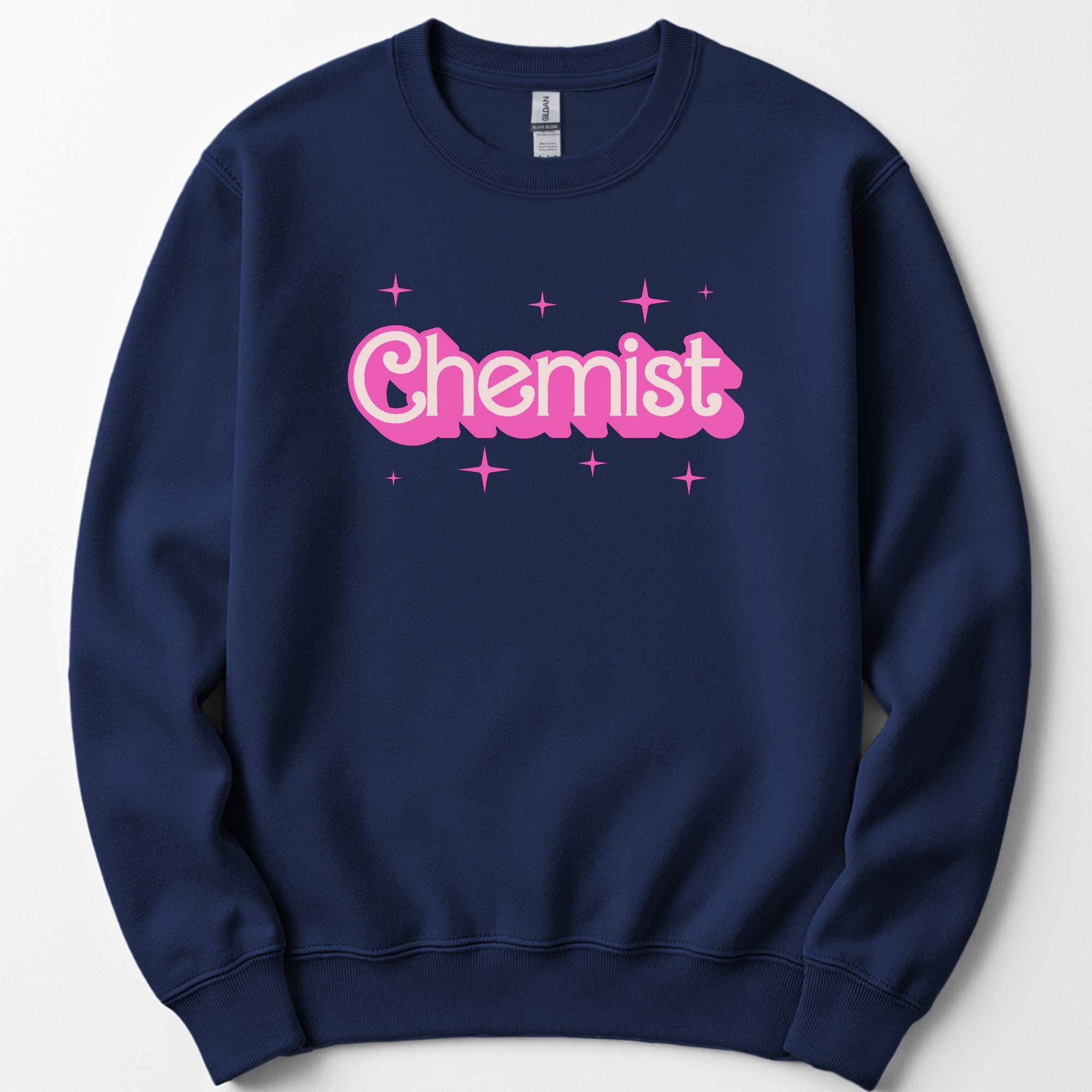 Chemist Pink Doll sweatshirt — Navy