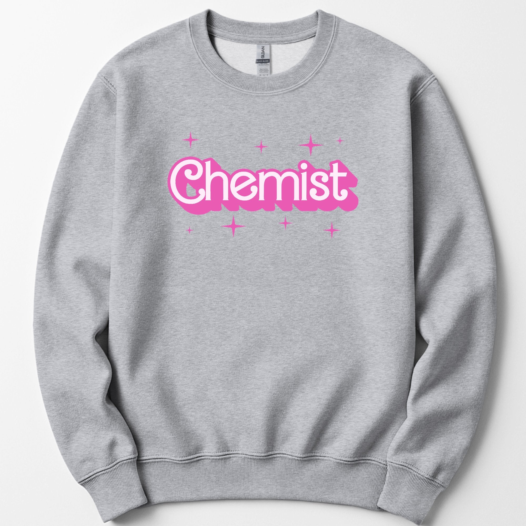 Chemist Pink Doll sweatshirt — Sport Grey