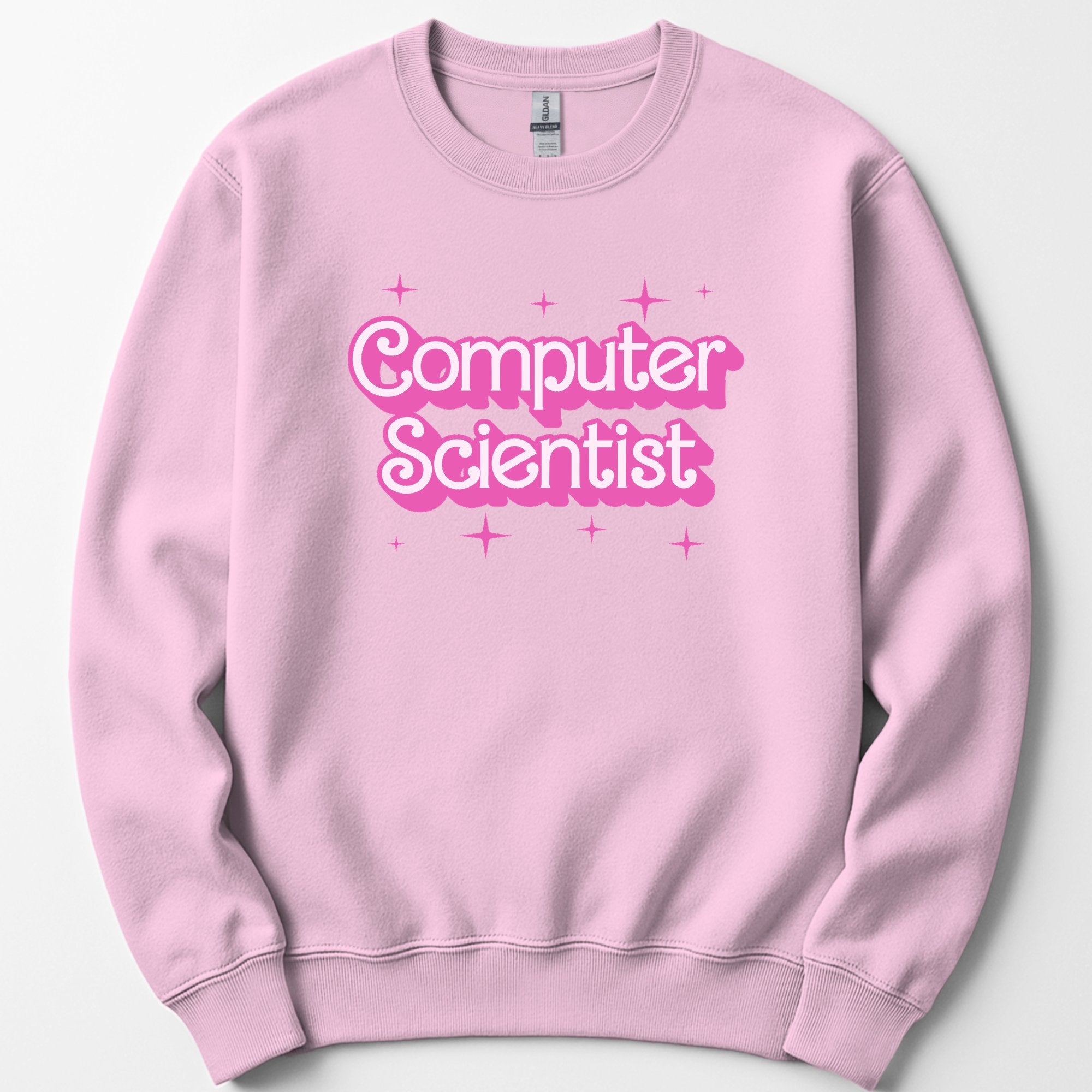 Computer Scientist Pink Doll sweatshirt — Light Pink