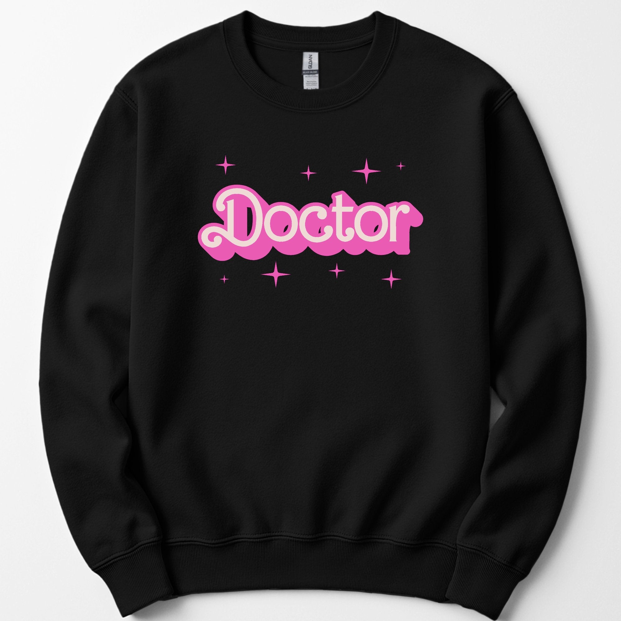 Doctor Pink Doll sweatshirt — Black