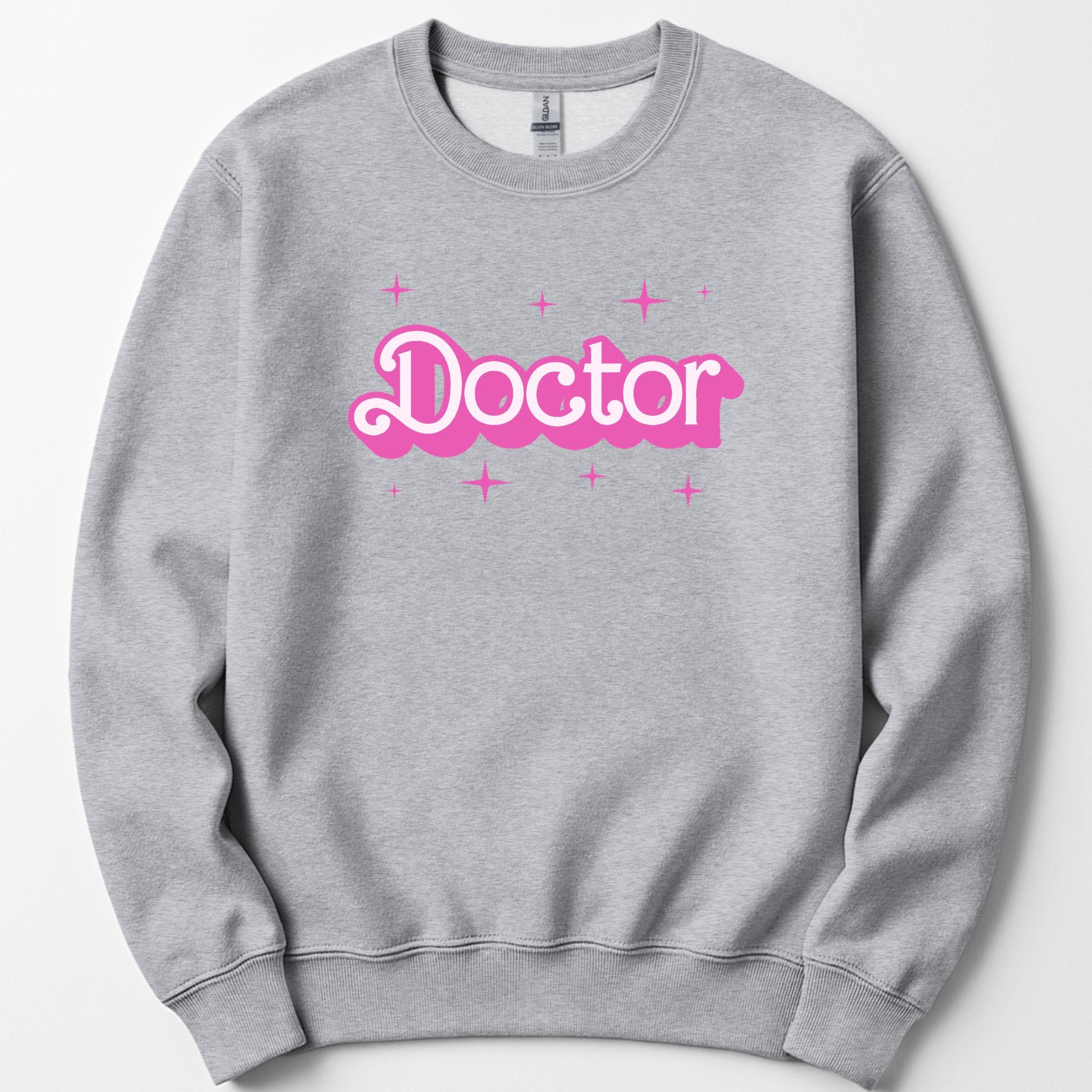 Doctor Pink Doll sweatshirt — Sport Grey