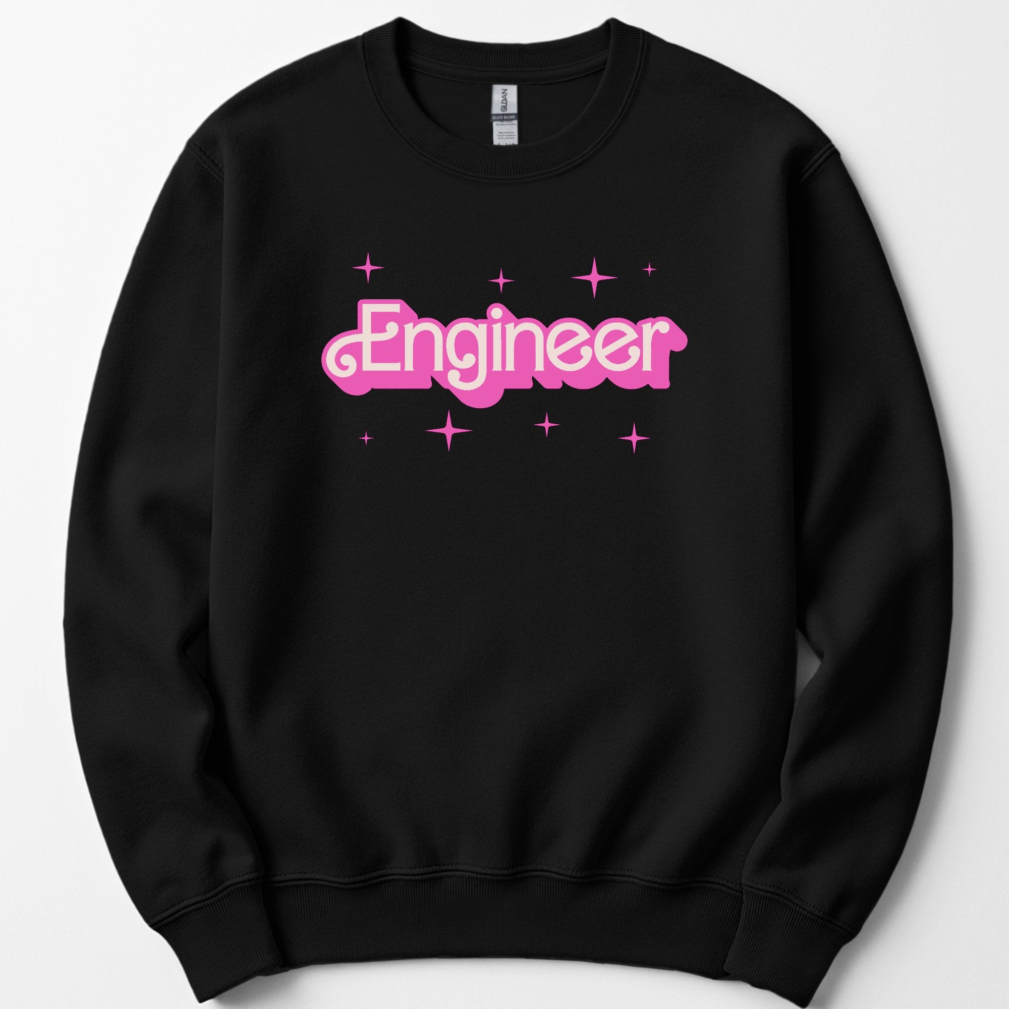 Engineer Pink Doll sweatshirt — Black