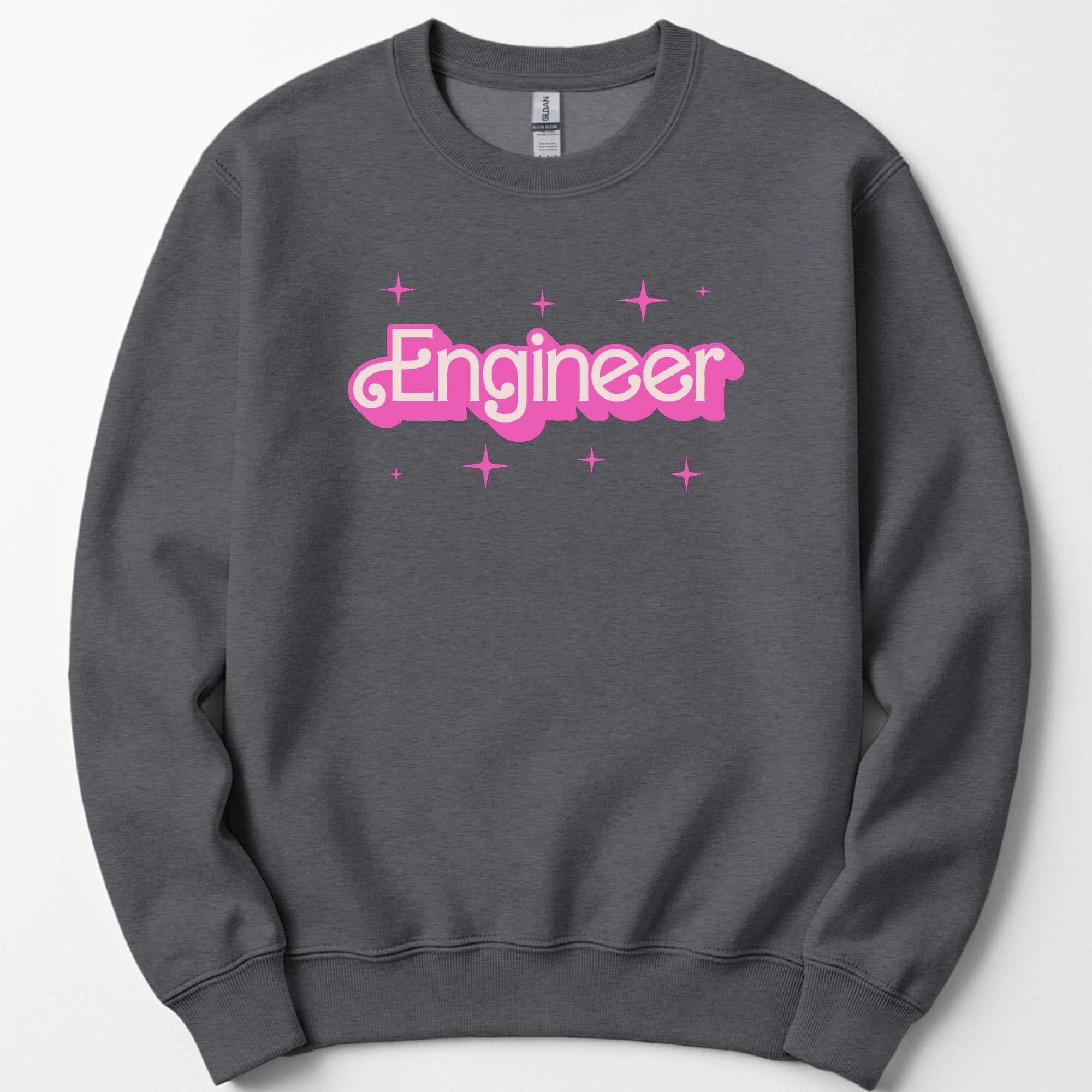 Engineer Pink Doll sweatshirt — Dark Heather