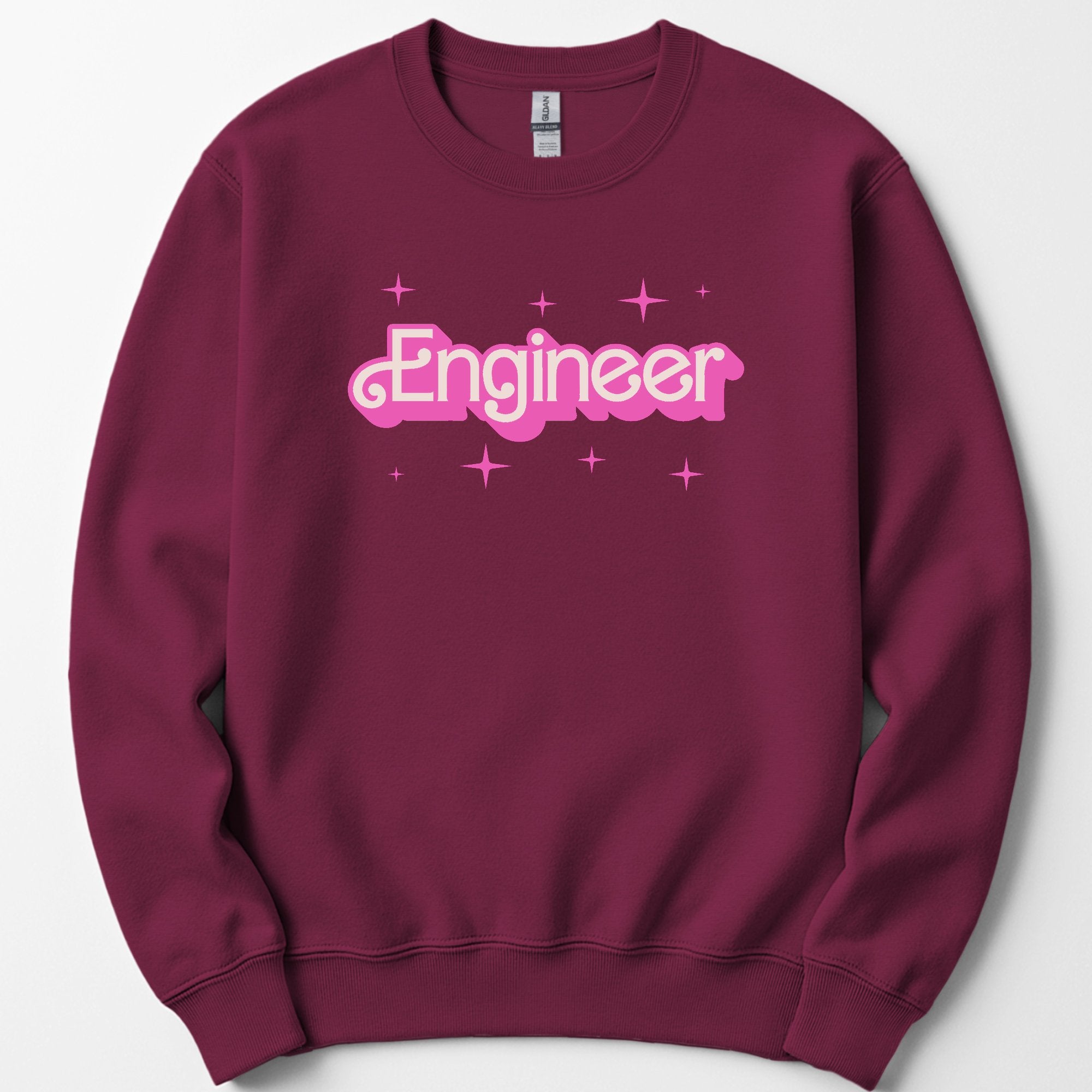 Engineer Pink Doll sweatshirt — Maroon