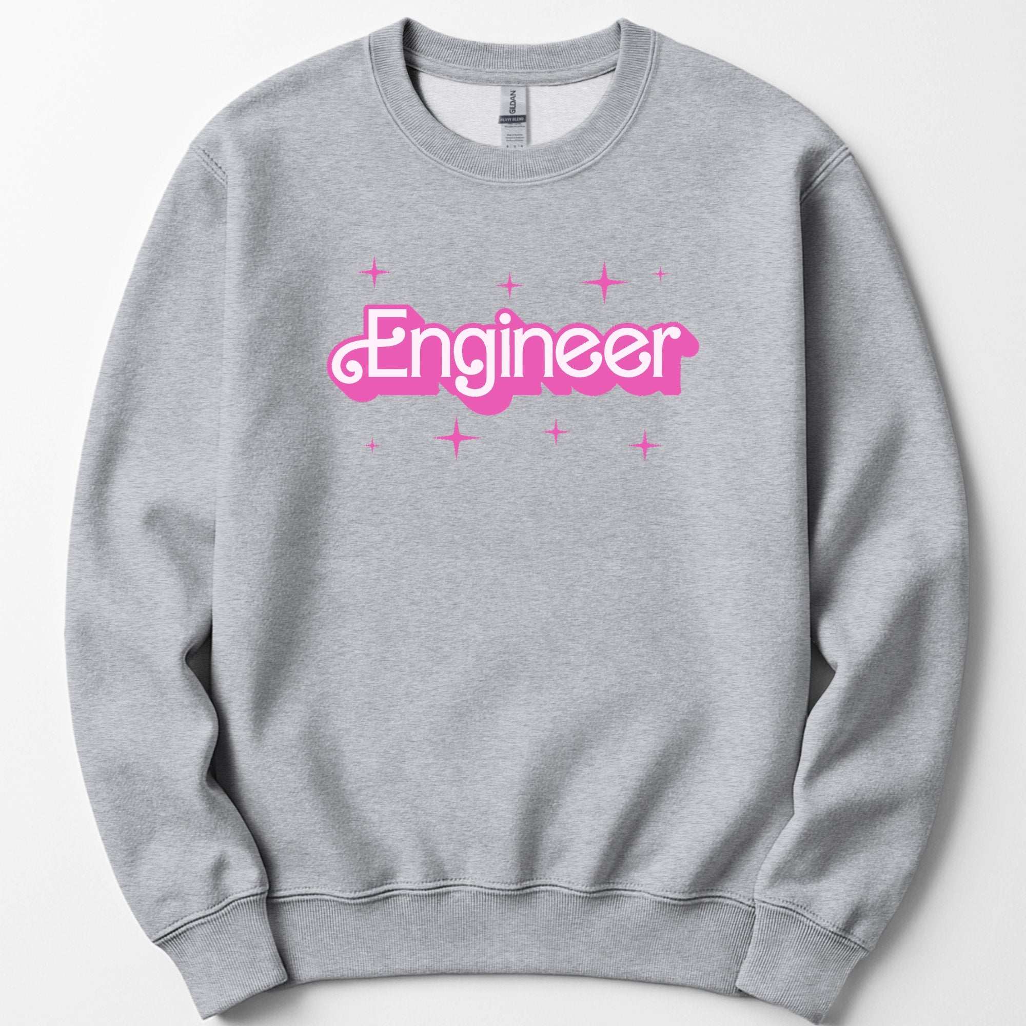 Engineer Pink Doll sweatshirt — Sport Grey