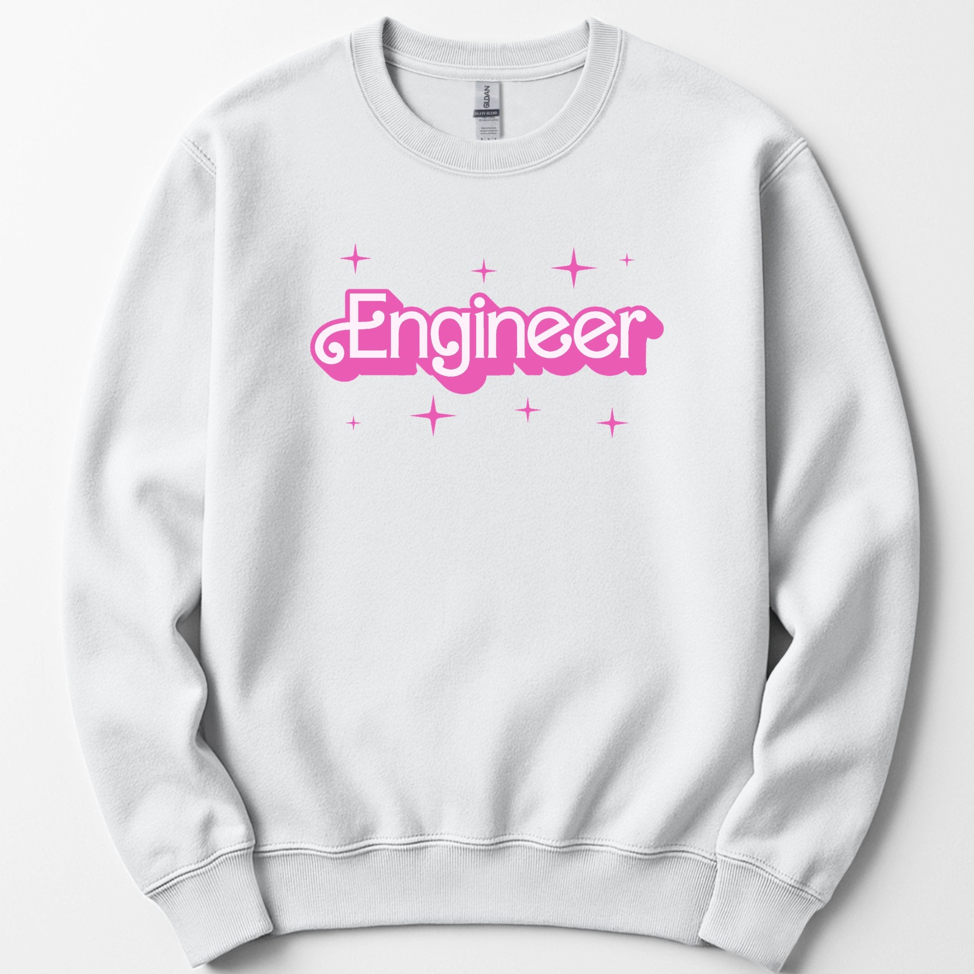 Engineer Pink Doll sweatshirt — White