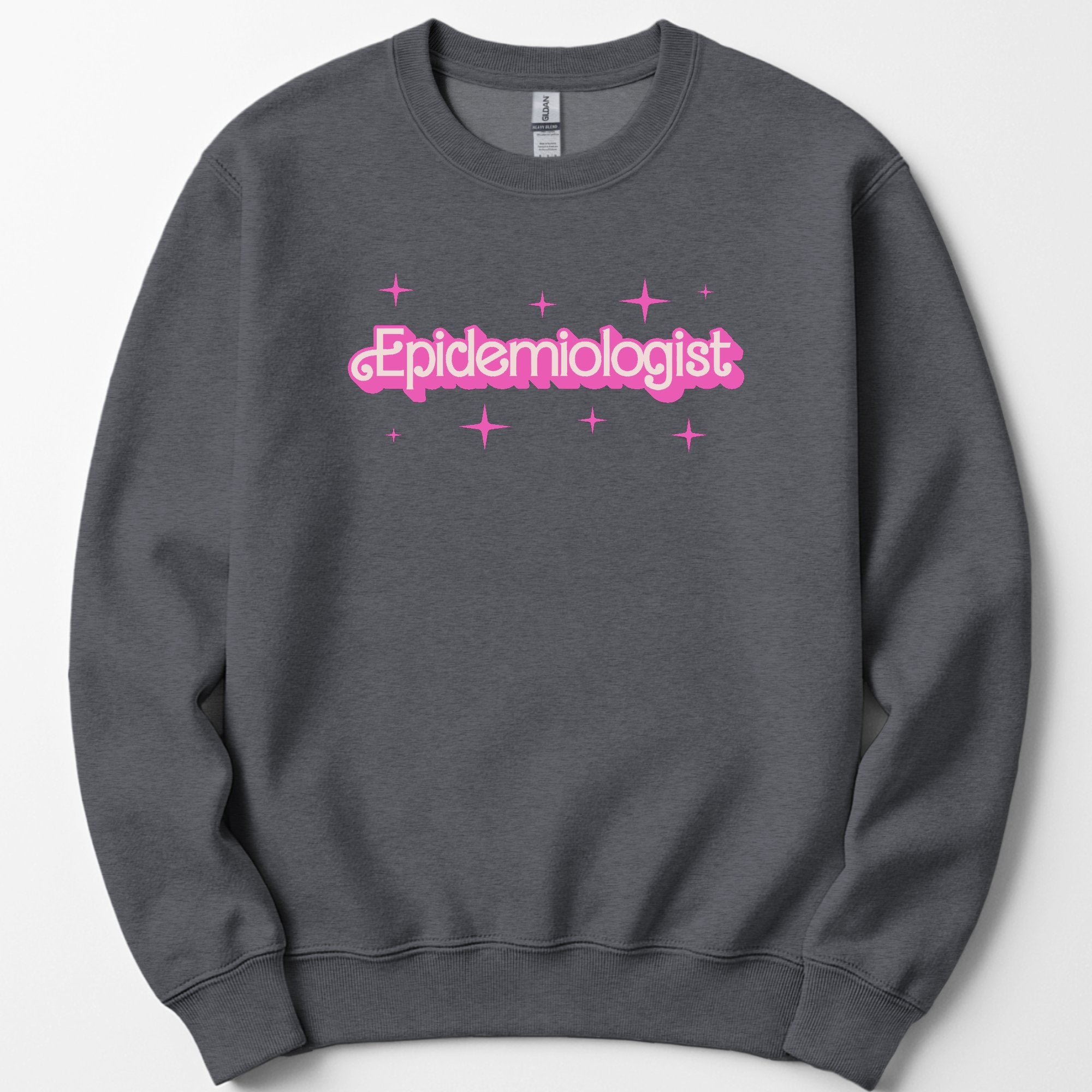 Epidemiologist Pink Doll sweatshirt — Dark Heather