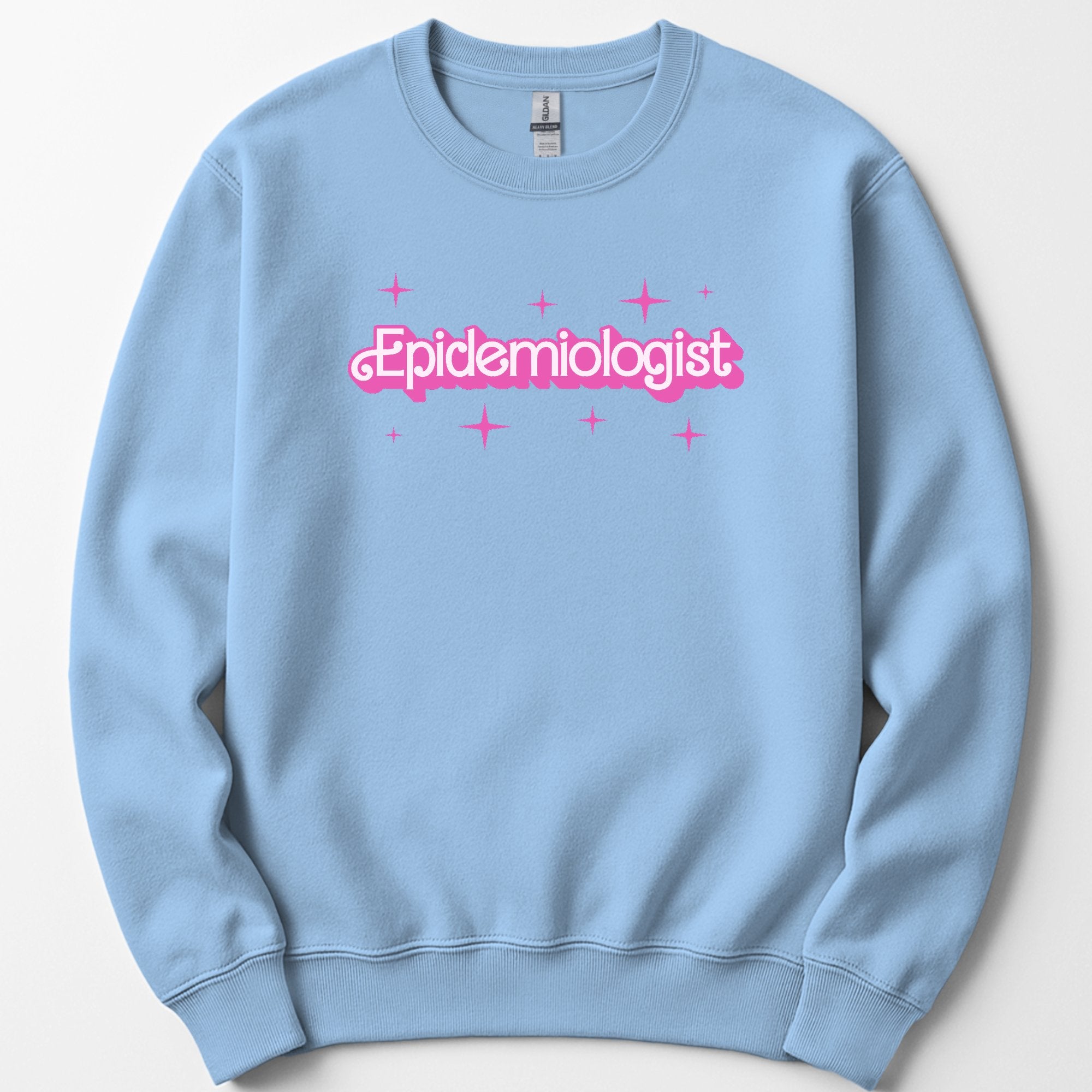 Epidemiologist Pink Doll sweatshirt — Light Blue