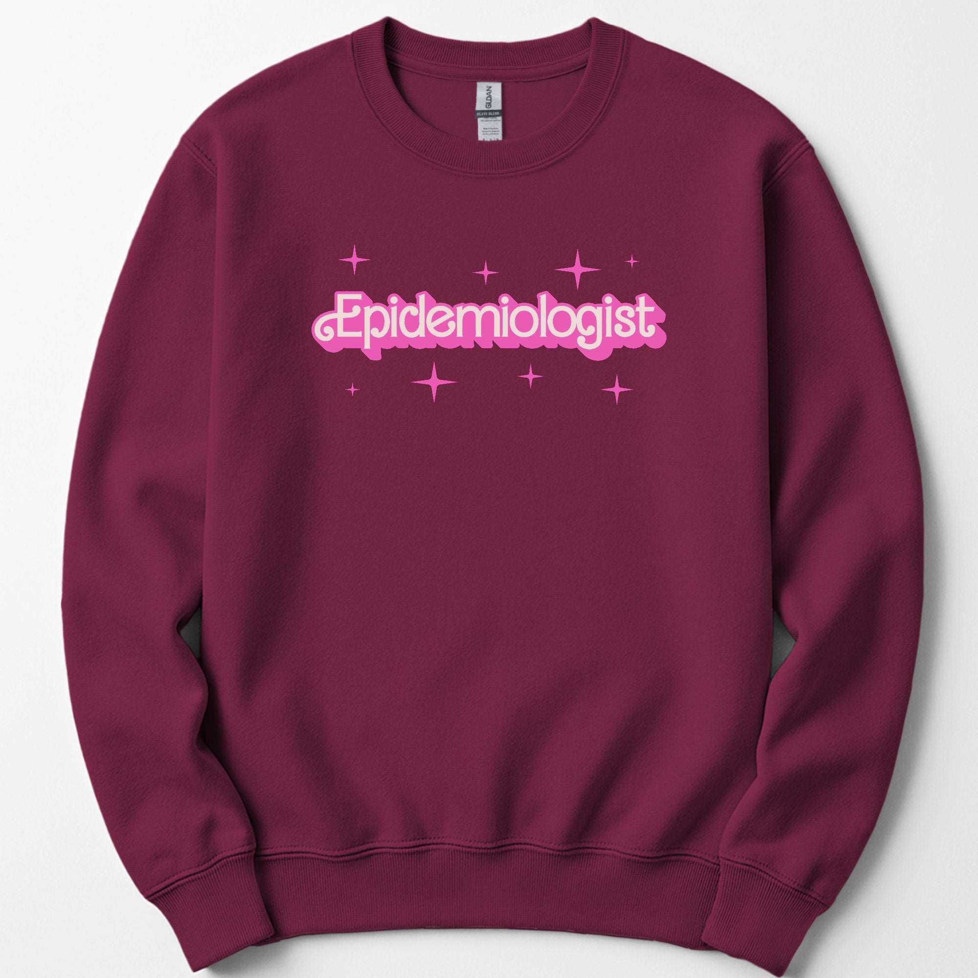 Epidemiologist Pink Doll sweatshirt — Maroon
