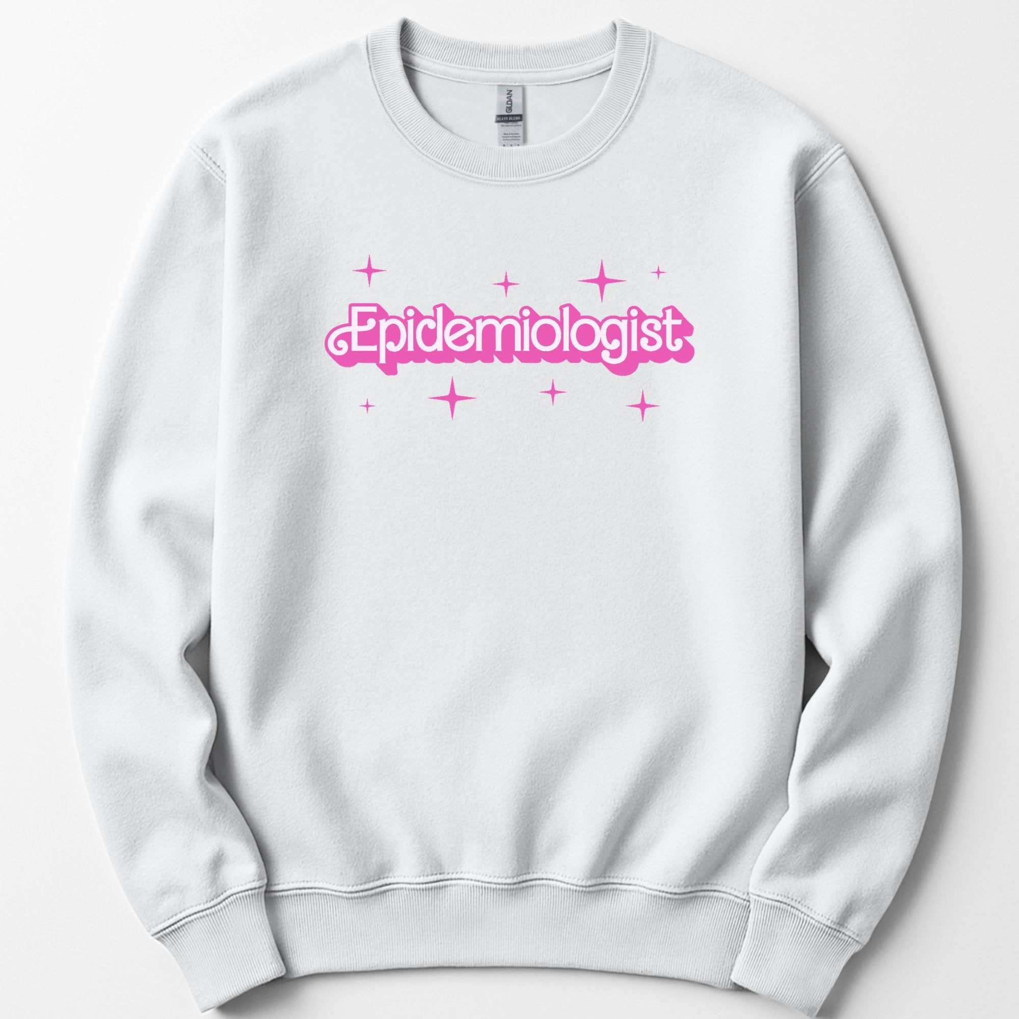 Epidemiologist Pink Doll sweatshirt — White