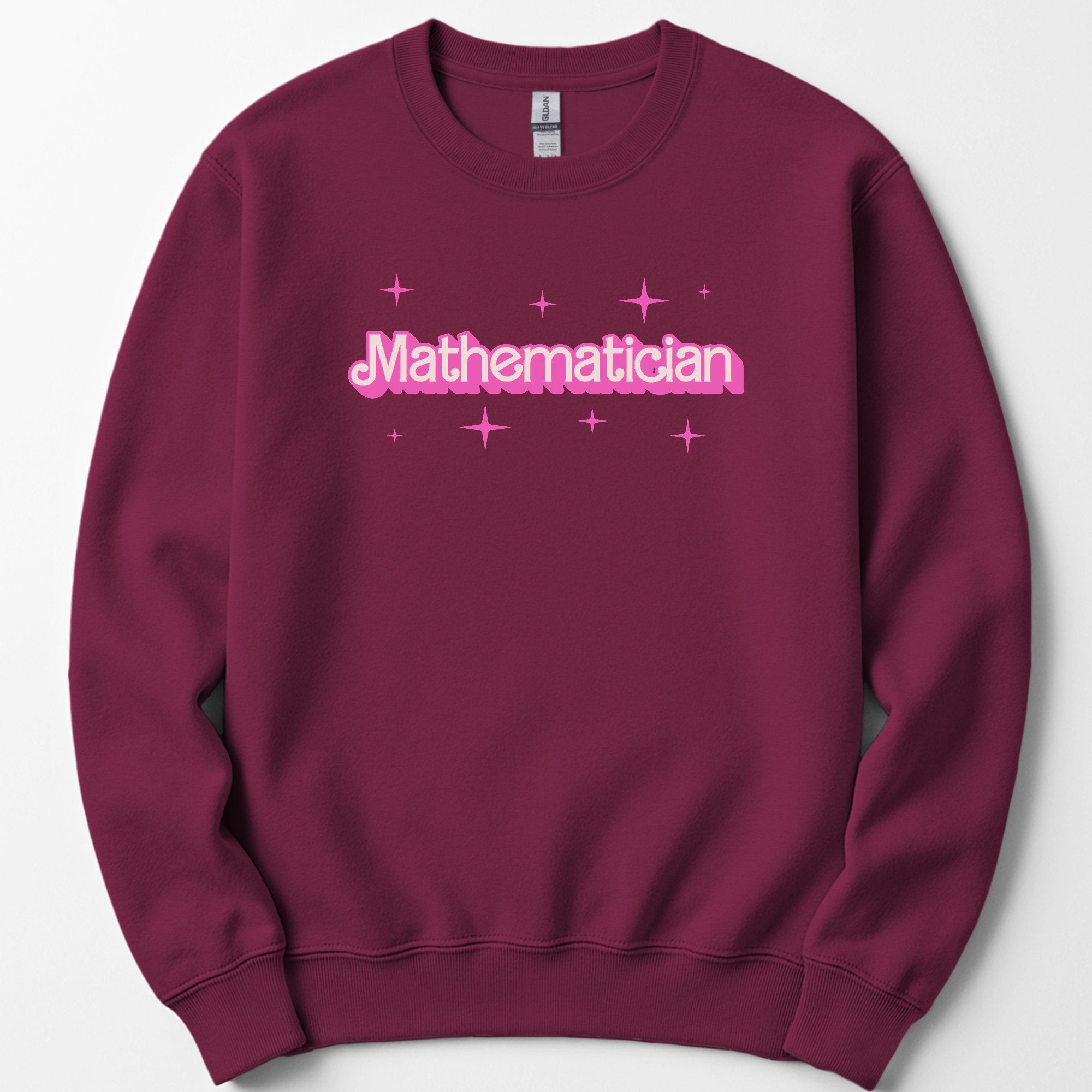 Mathematician Pink Doll sweatshirt — Maroon