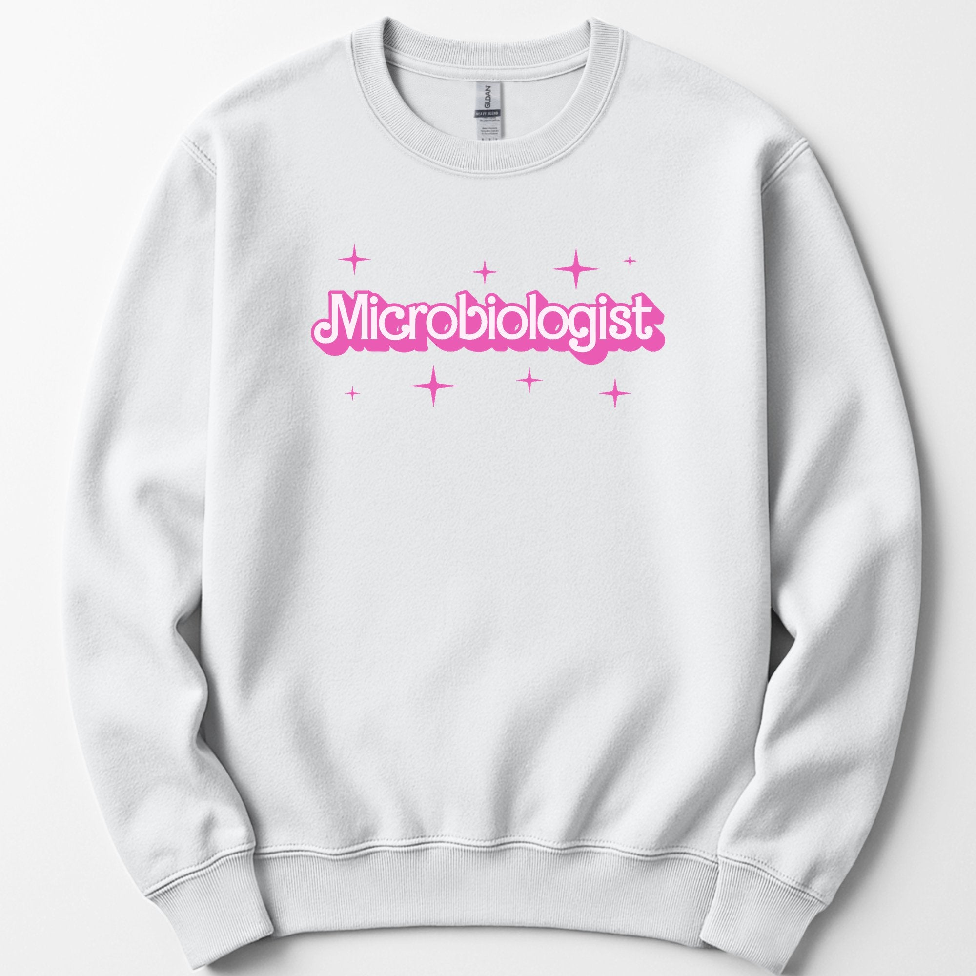 Microbiologist Pink Doll sweatshirt — White