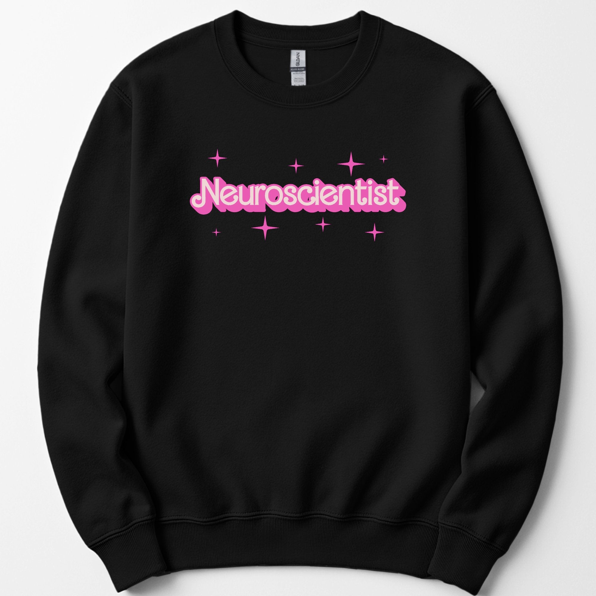 Neuroscientist Pink Doll sweatshirt — Black