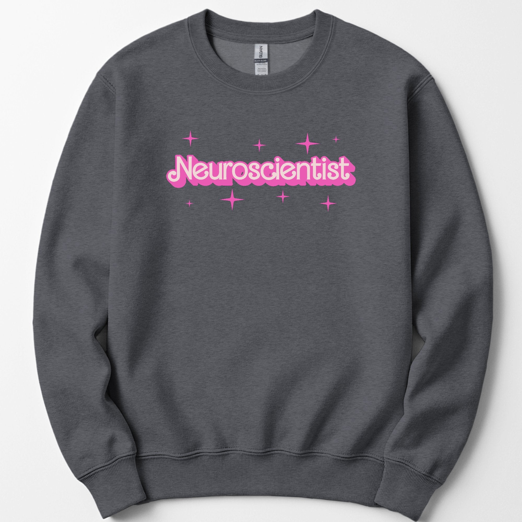 Neuroscientist Pink Doll sweatshirt — Dark Heather