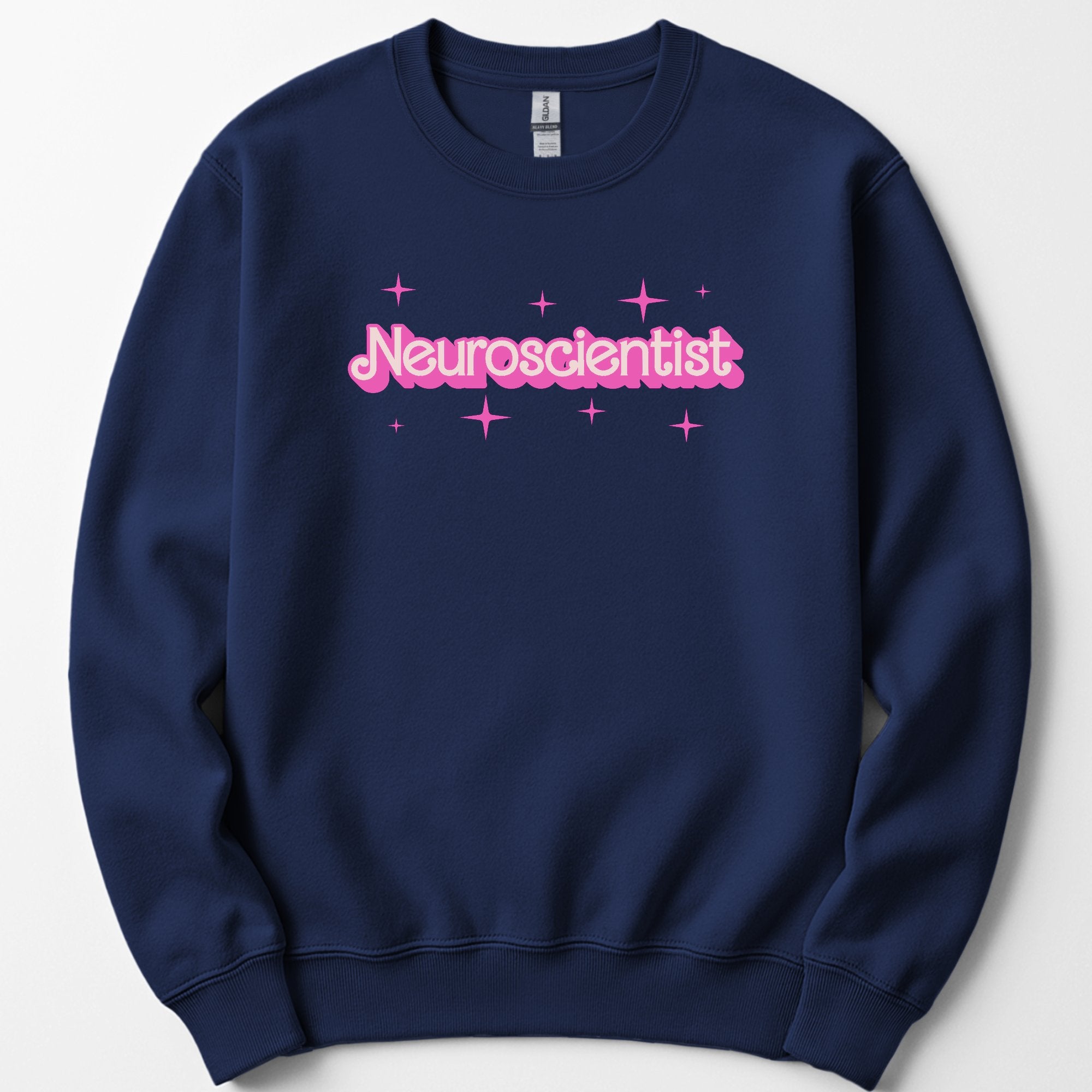 Neuroscientist Pink Doll sweatshirt — Navy