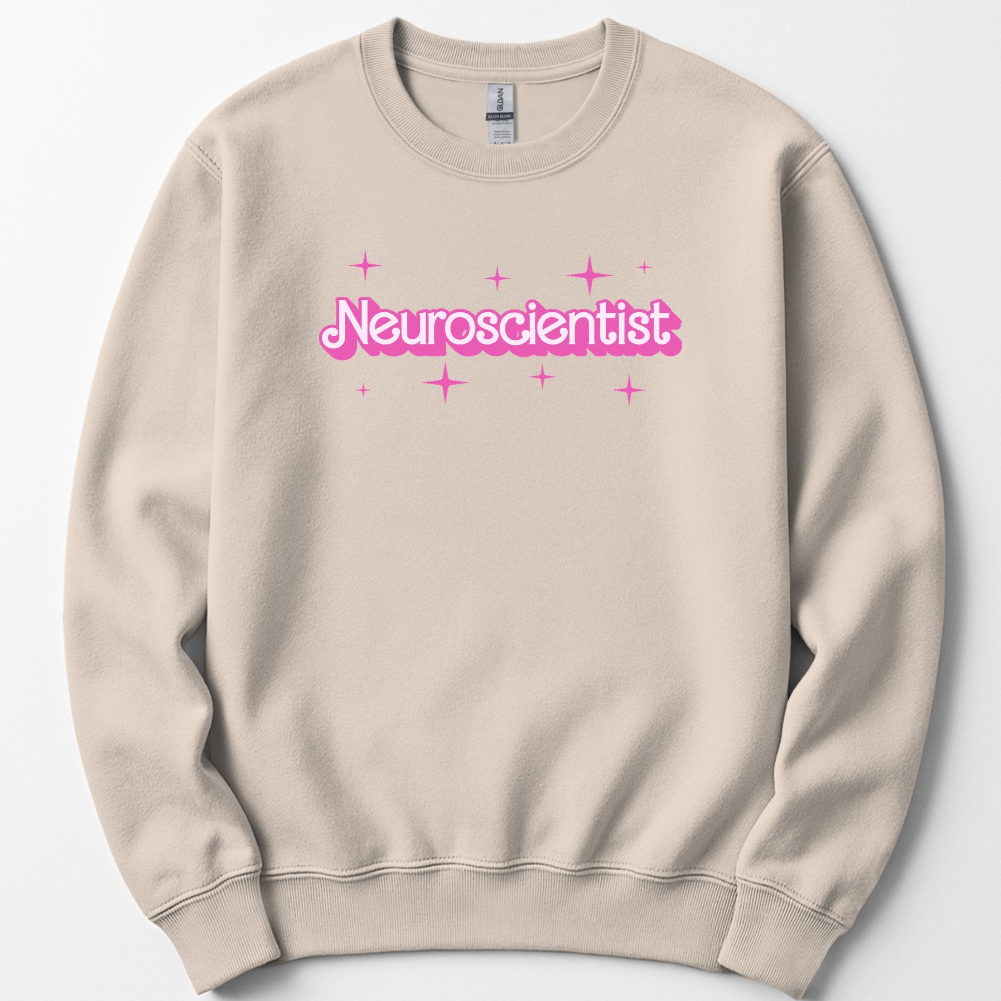 Neuroscientist Pink Doll sweatshirt — Sand