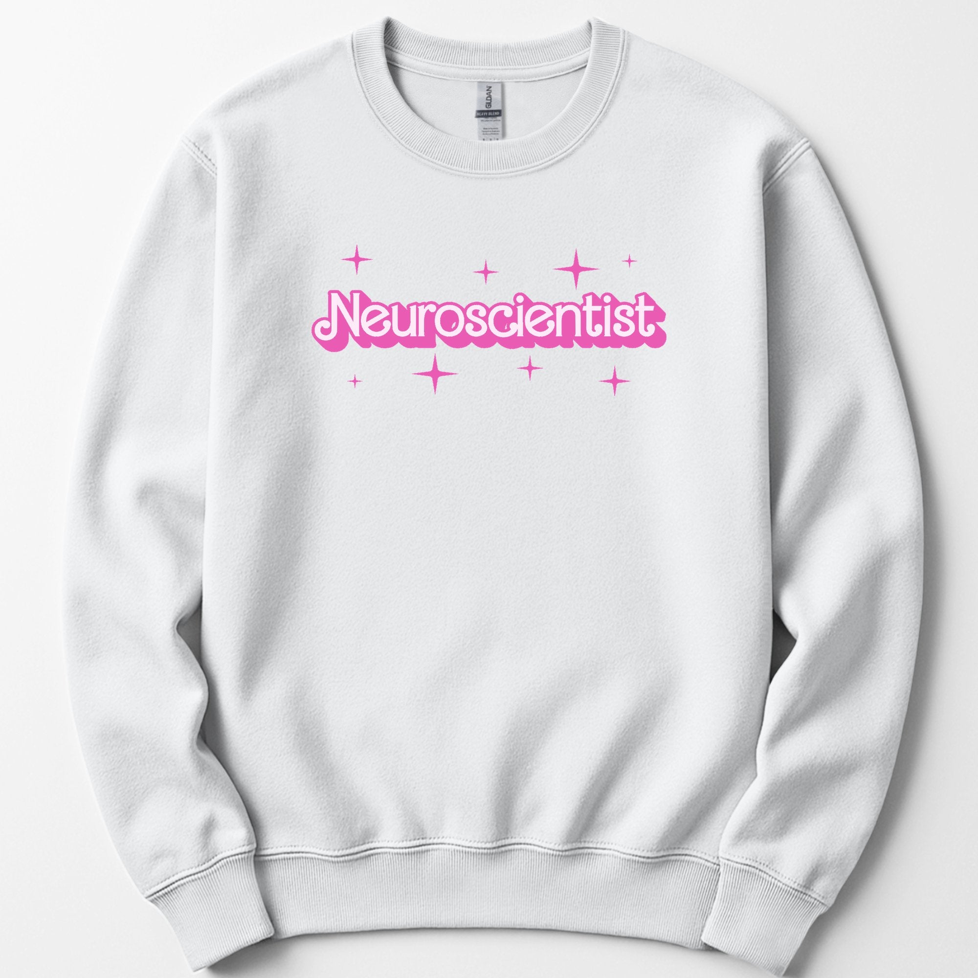 Neuroscientist Pink Doll sweatshirt — White