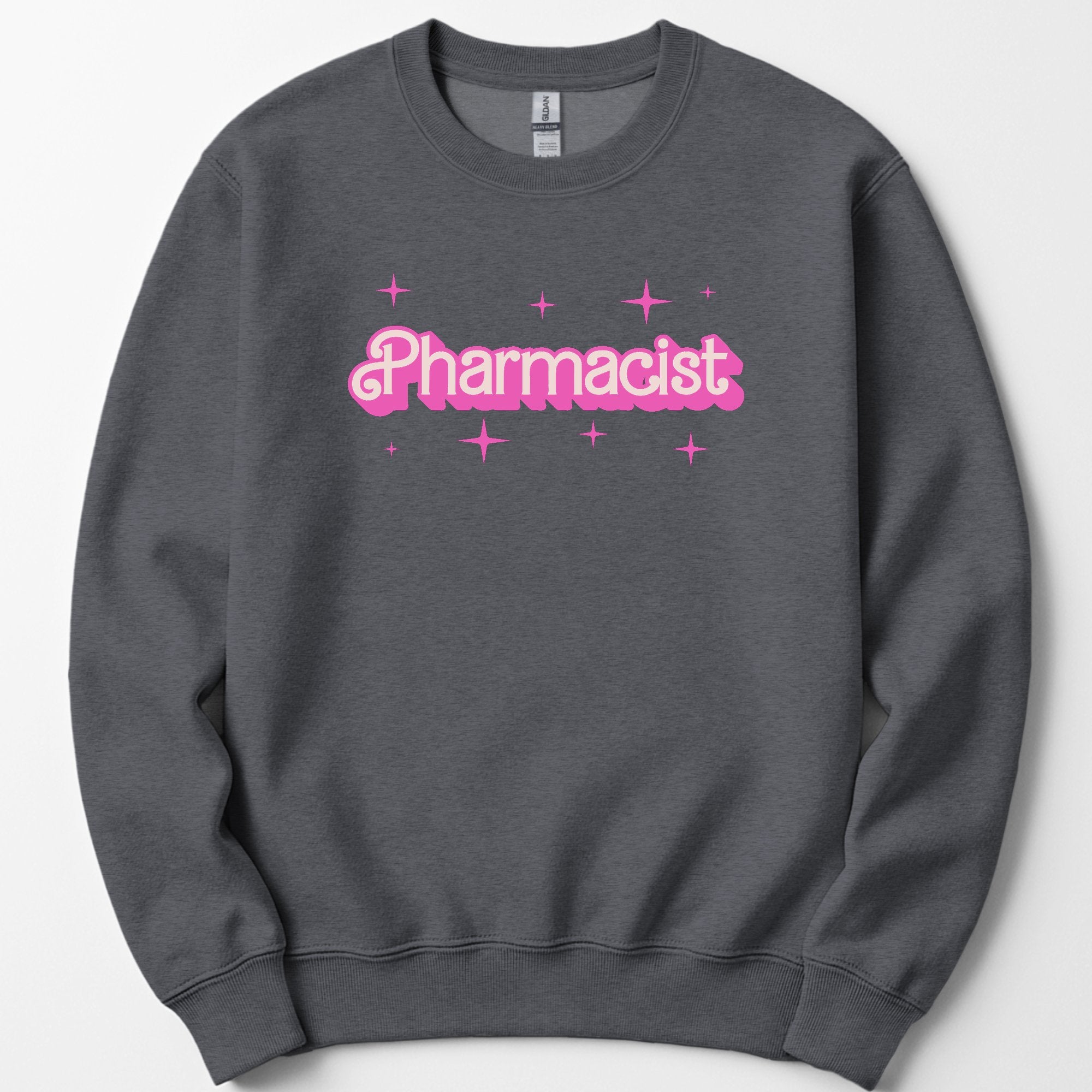 Pharmacist Pink Doll sweatshirt — Dark Heather