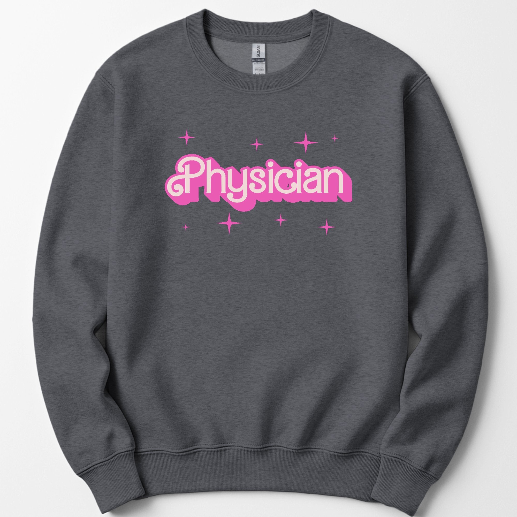 Physician Pink Doll sweatshirt — Dark Heather