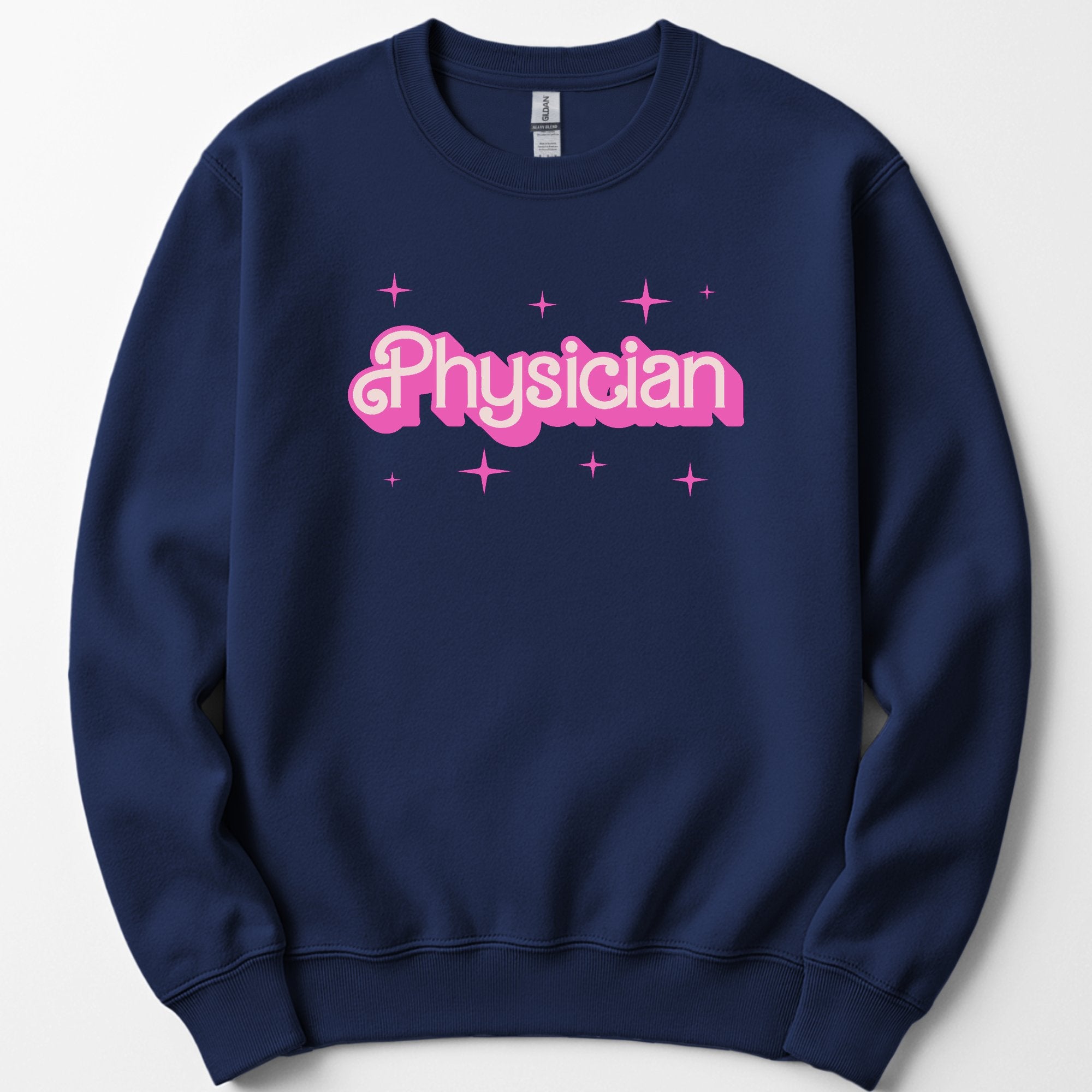 Physician Pink Doll sweatshirt — Navy