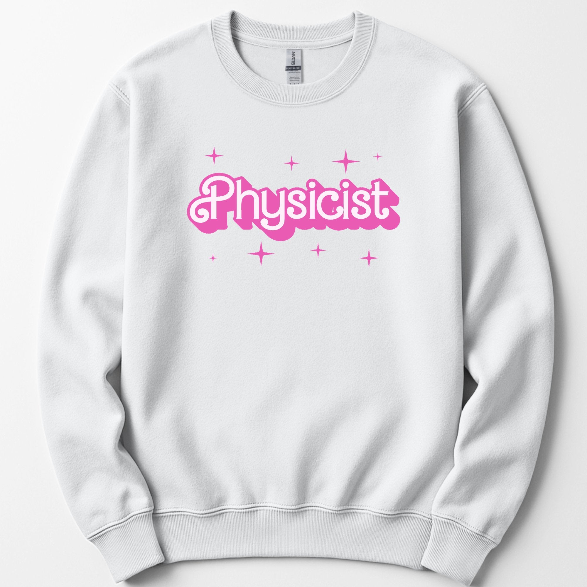 Physicist Pink Doll sweatshirt — White