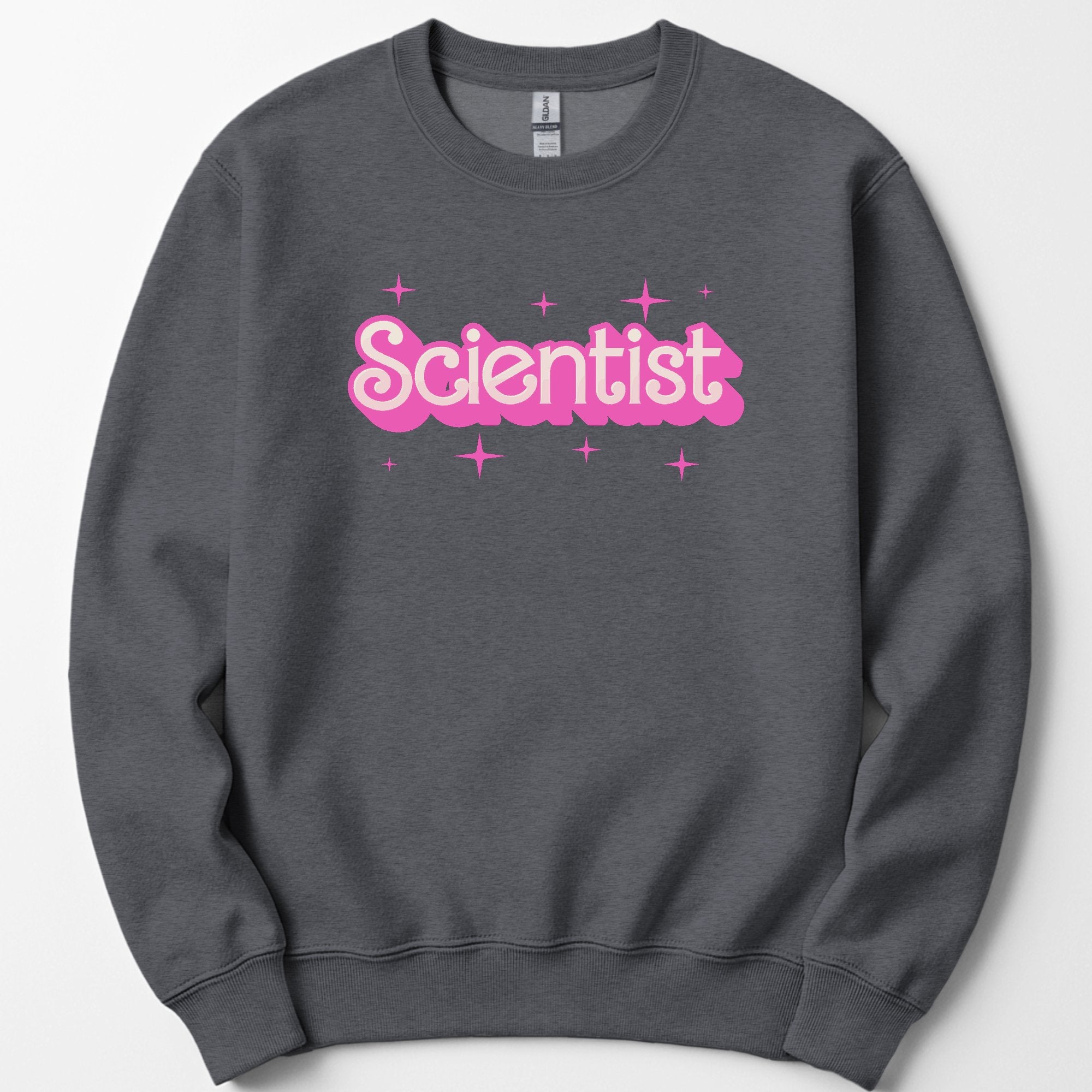 Scientist Pink Doll sweatshirt — Dark Heather