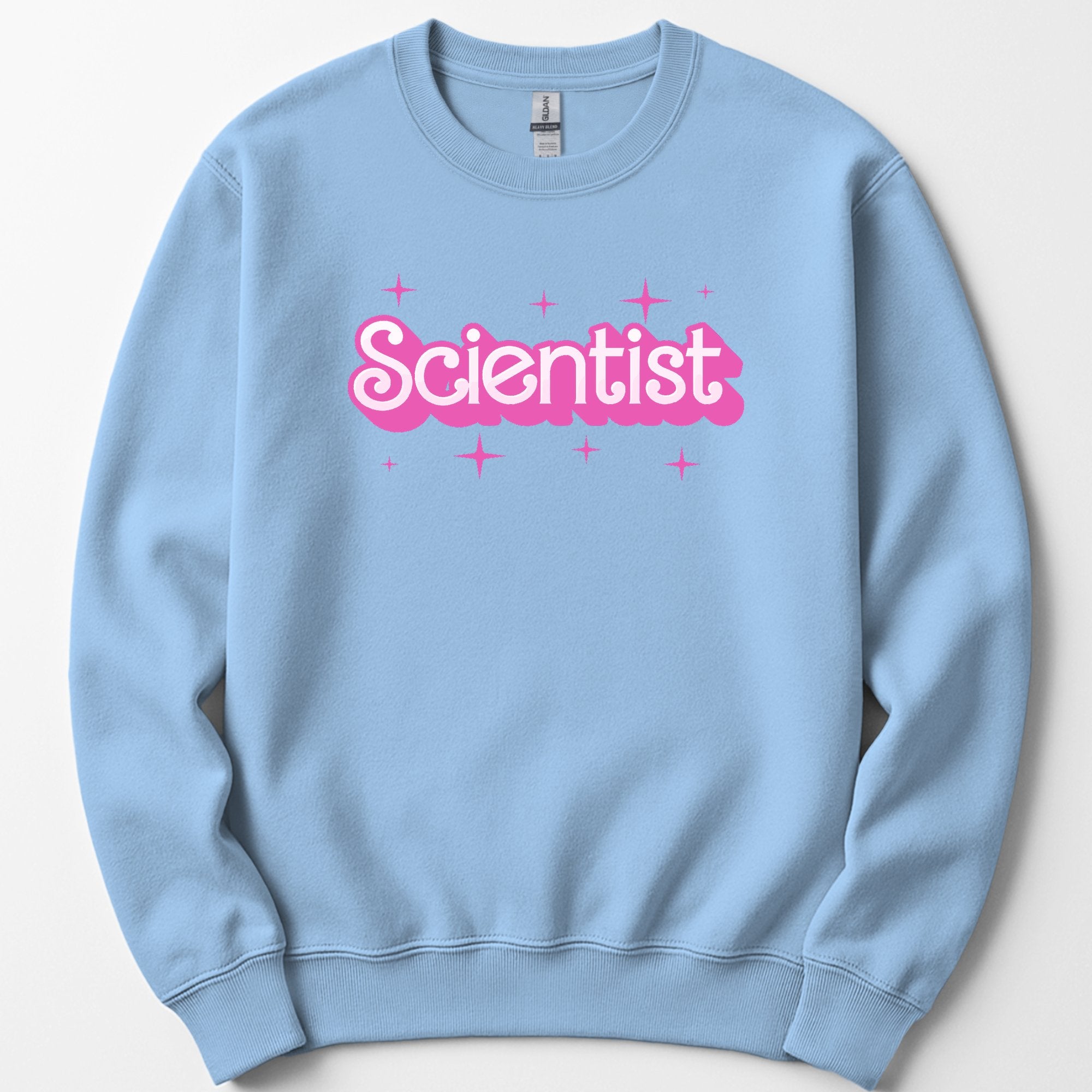 Scientist Pink Doll sweatshirt — Light Blue