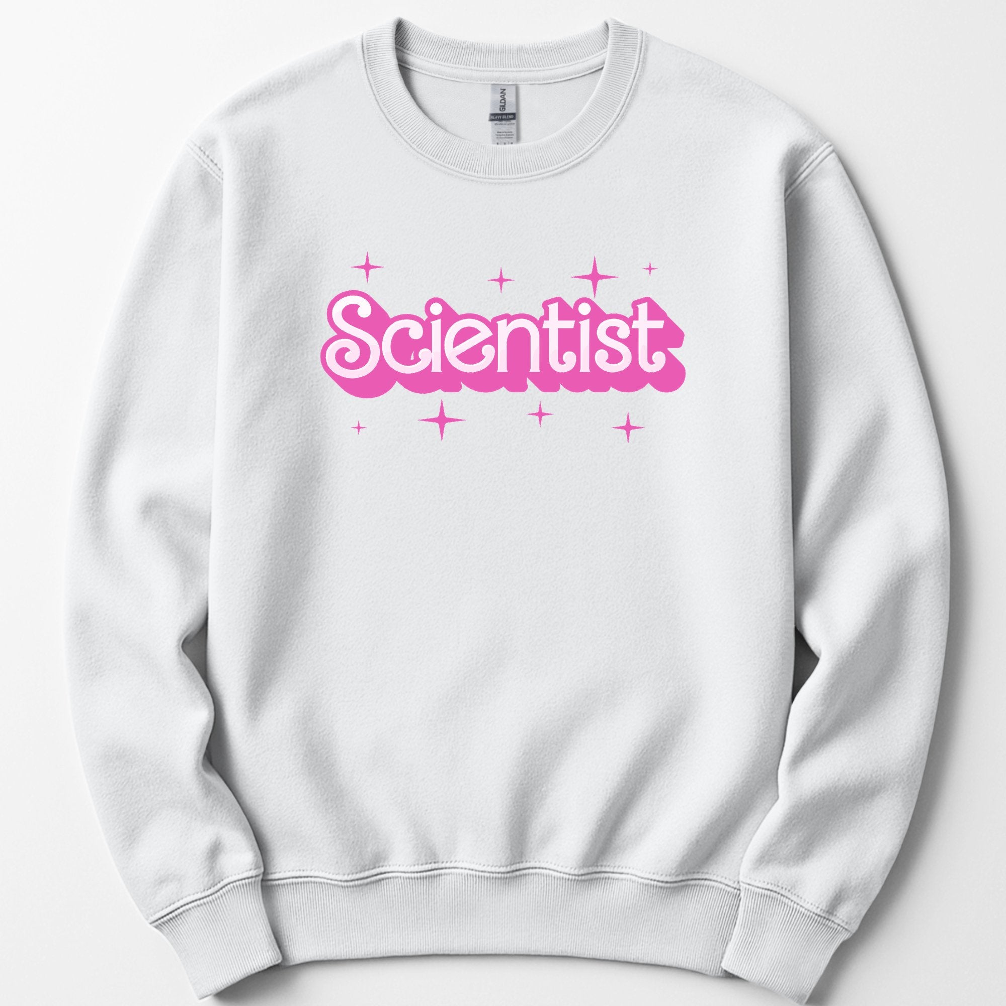 Scientist Pink Doll sweatshirt — White