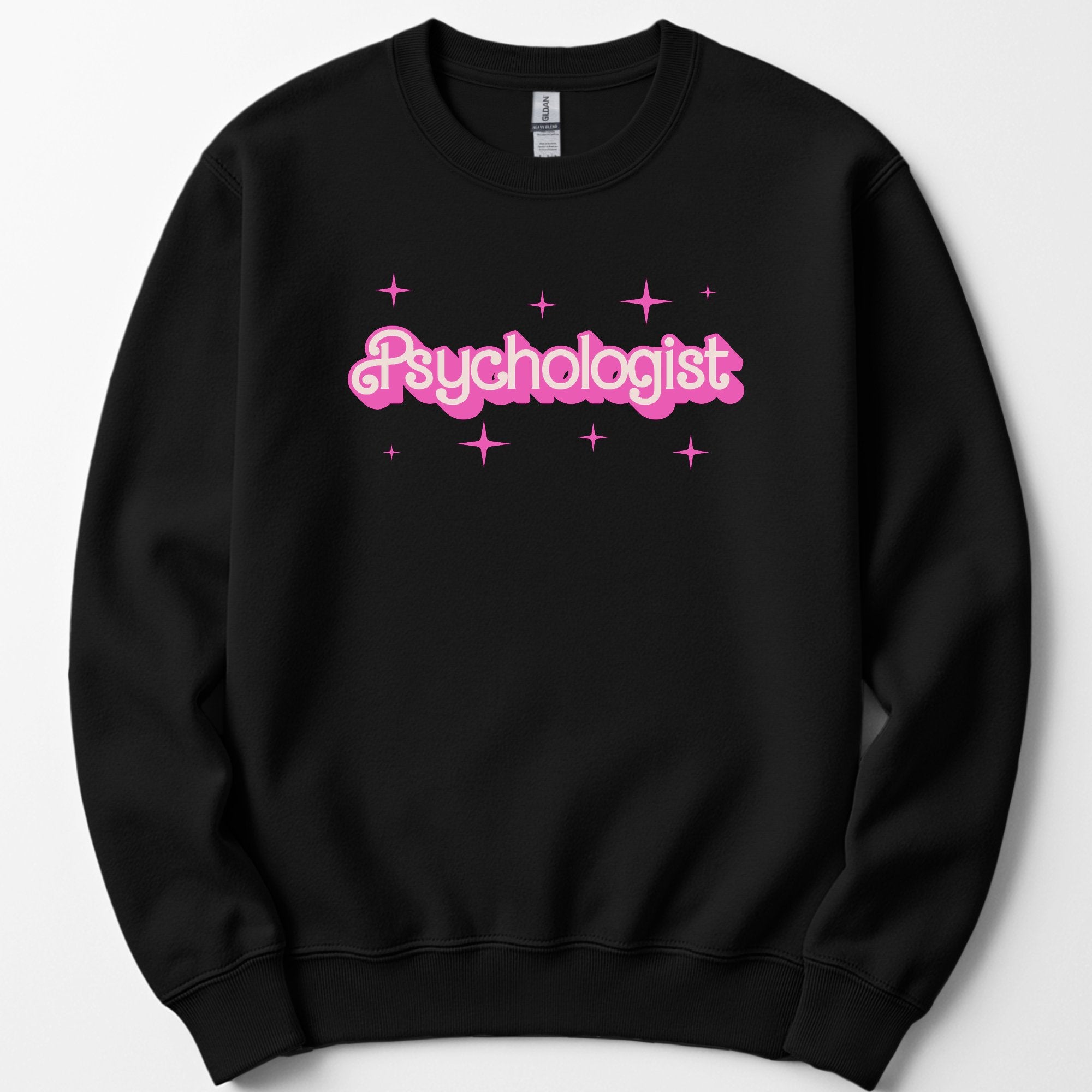Psychologist Pink Doll sweatshirt — Black