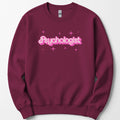 Psychologist Pink Doll sweatshirt — Maroon