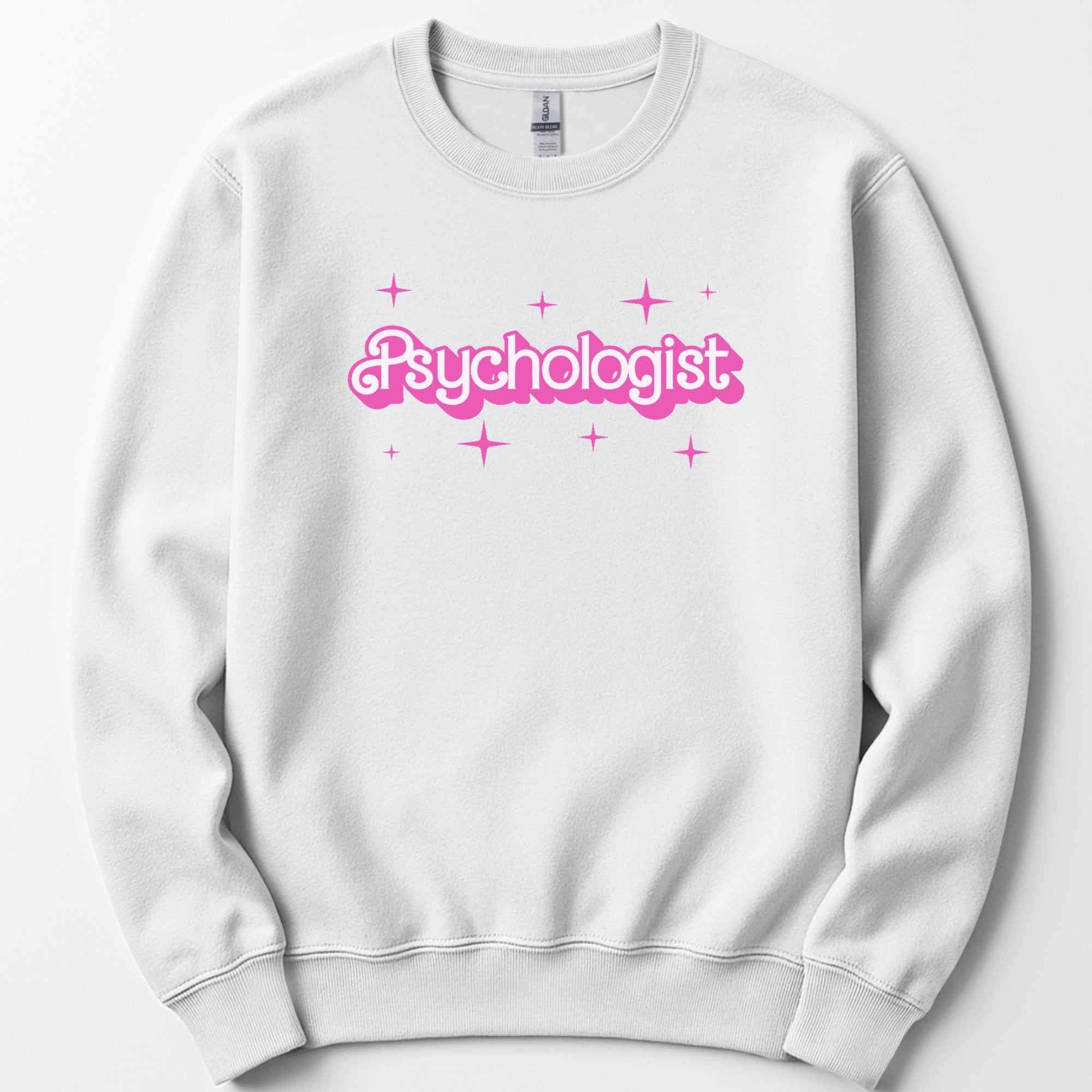 Psychologist Pink Doll sweatshirt — White