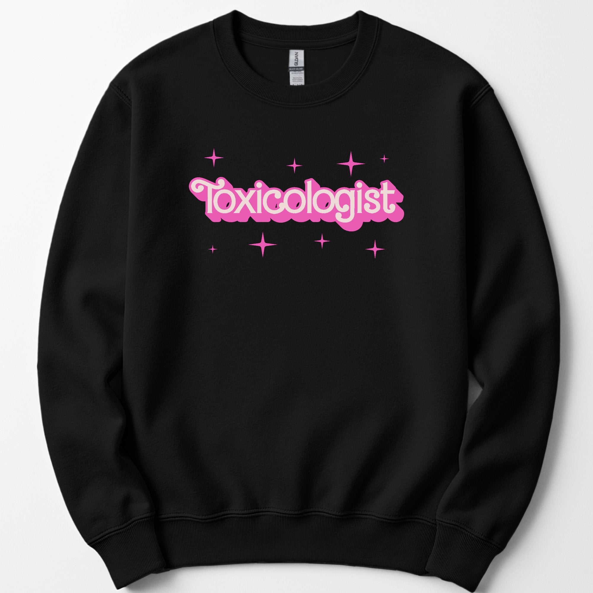 Toxicologist Pink Doll sweatshirt — Black