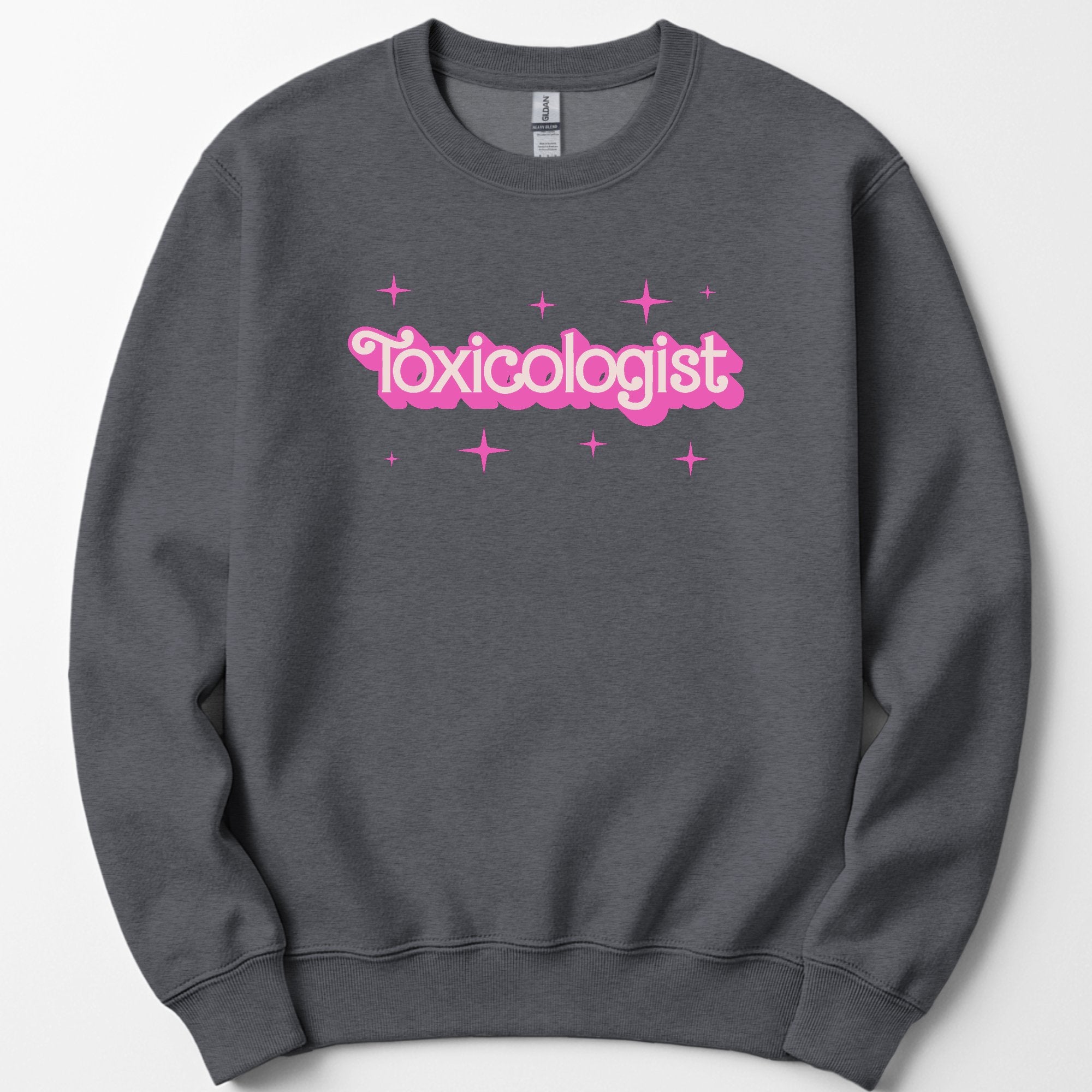 Toxicologist Pink Doll sweatshirt — Dark Heather