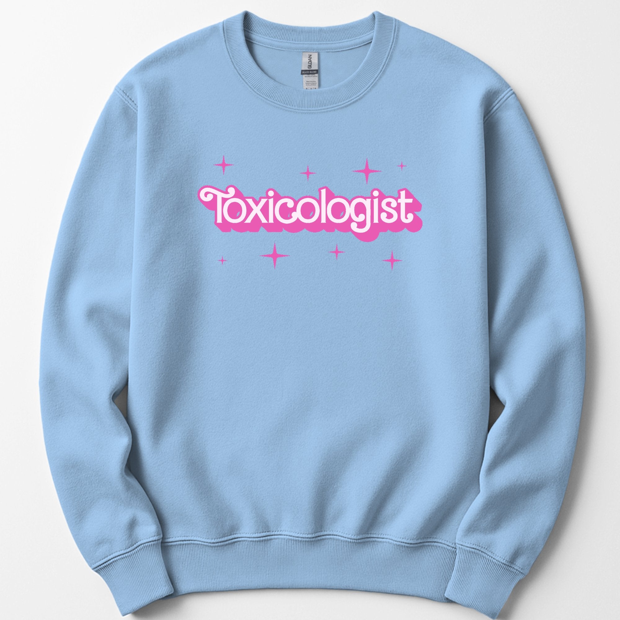 Toxicologist Pink Doll sweatshirt — Light Blue