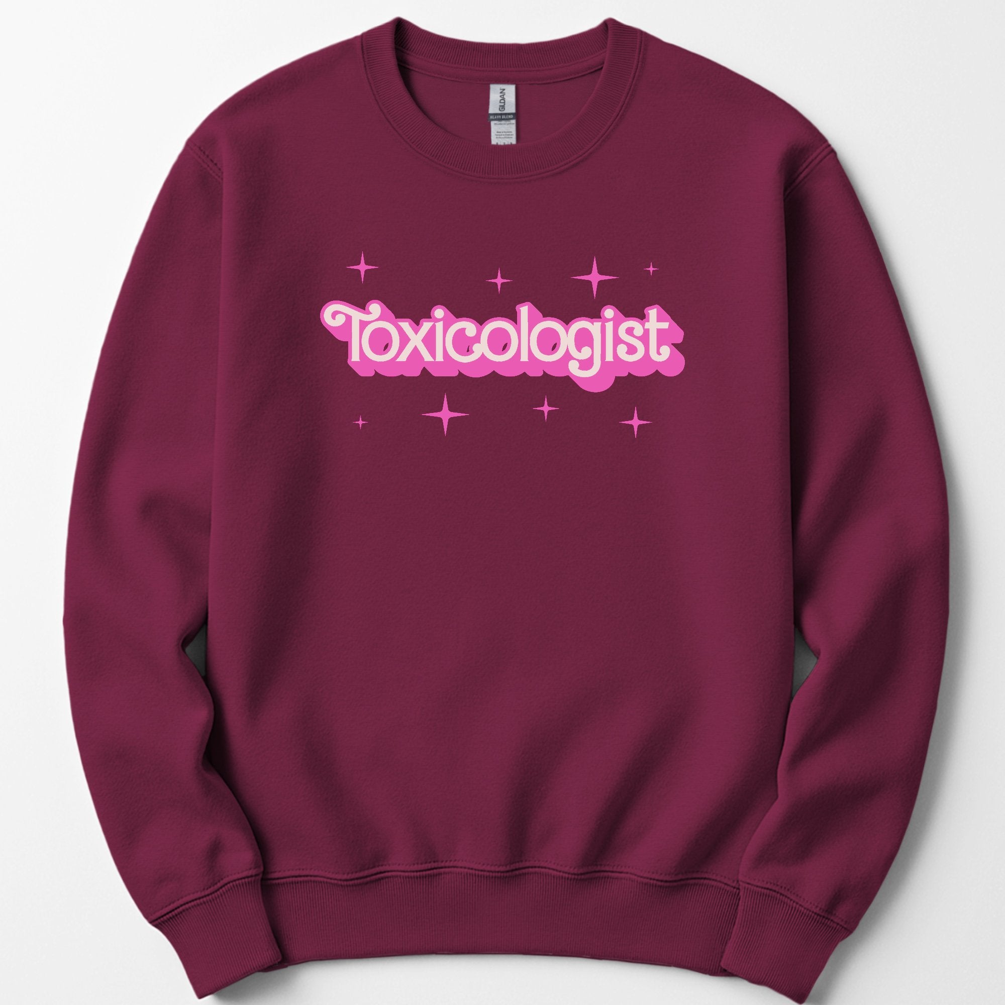 Toxicologist Pink Doll sweatshirt — Maroon