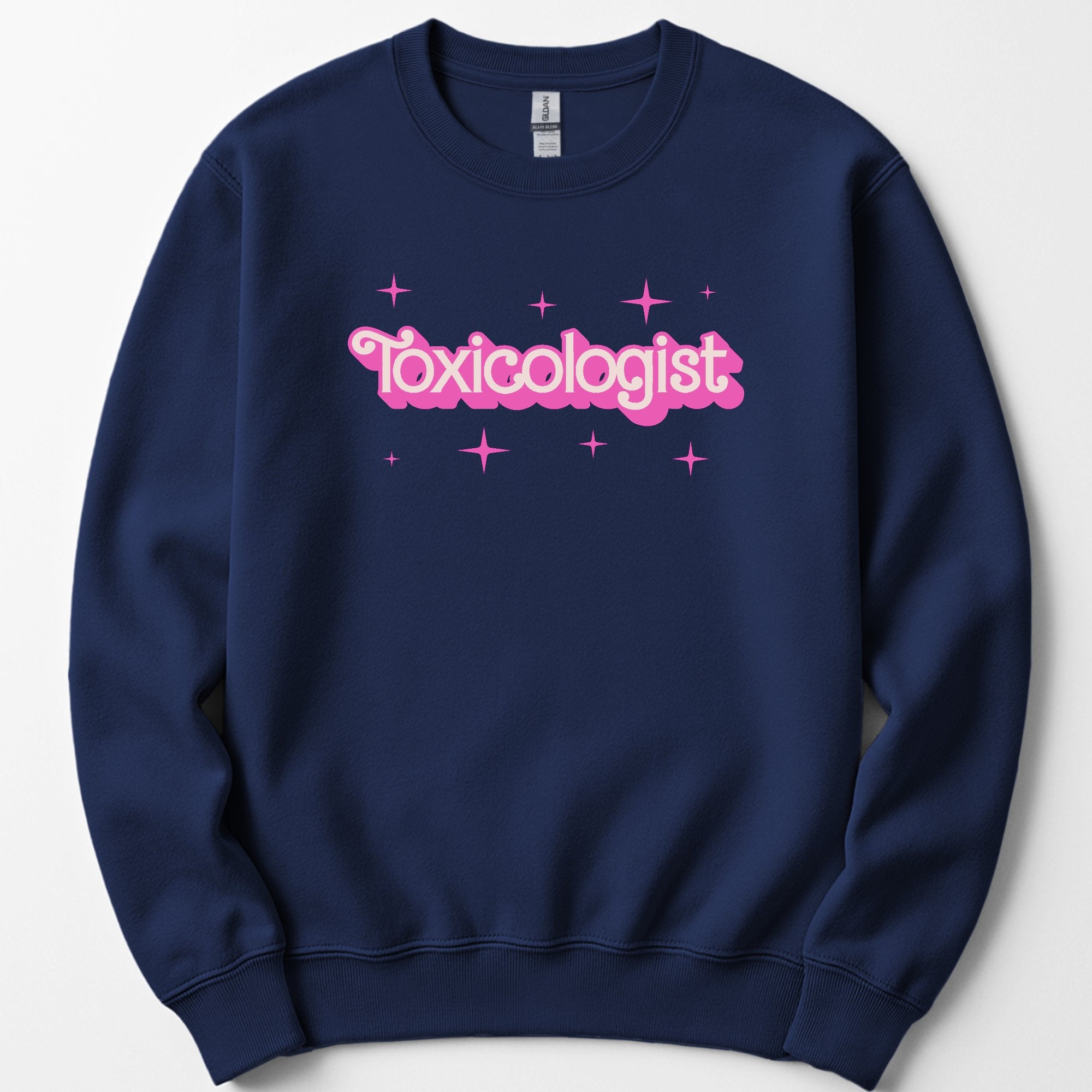 Toxicologist Pink Doll sweatshirt — Navy