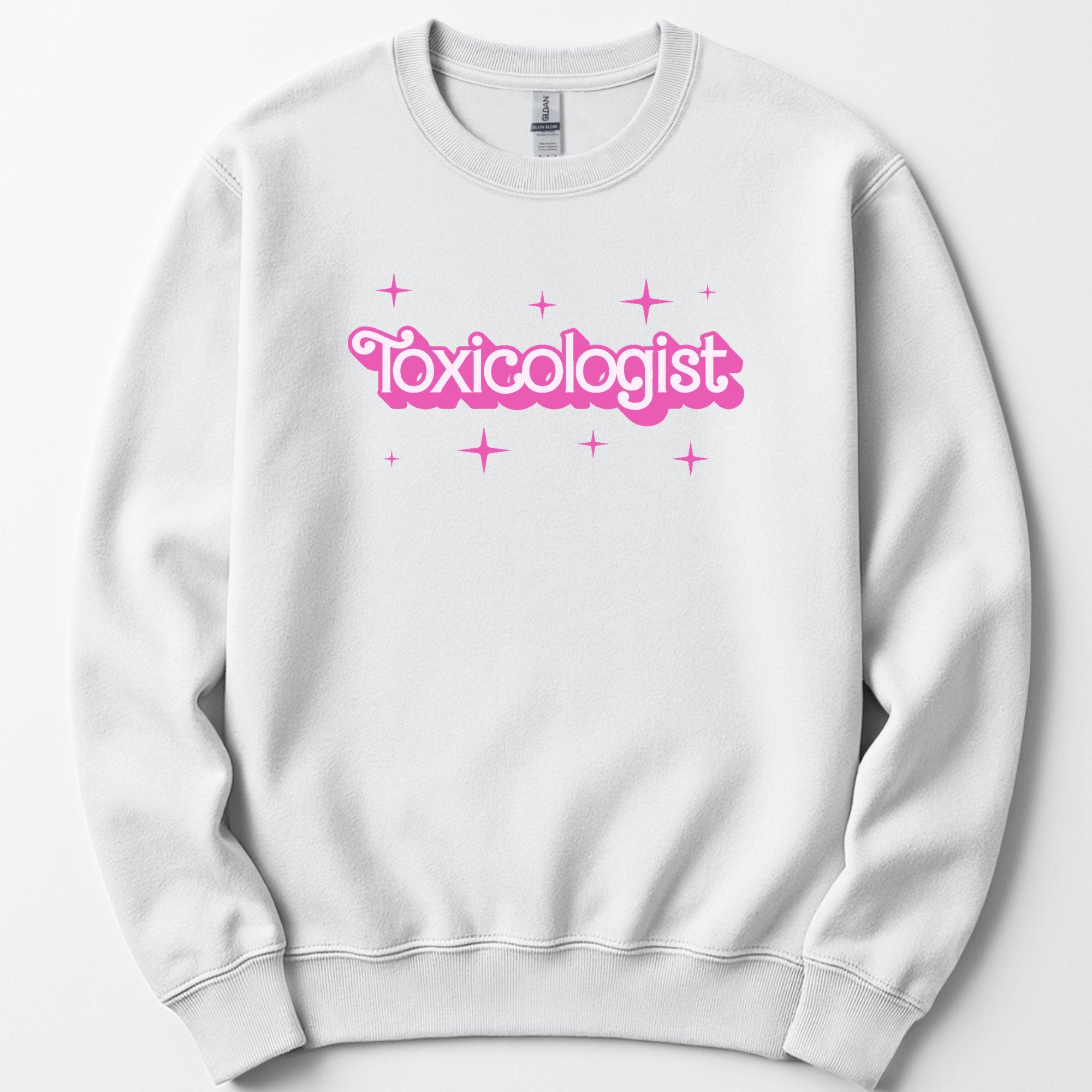 Toxicologist Pink Doll sweatshirt — White