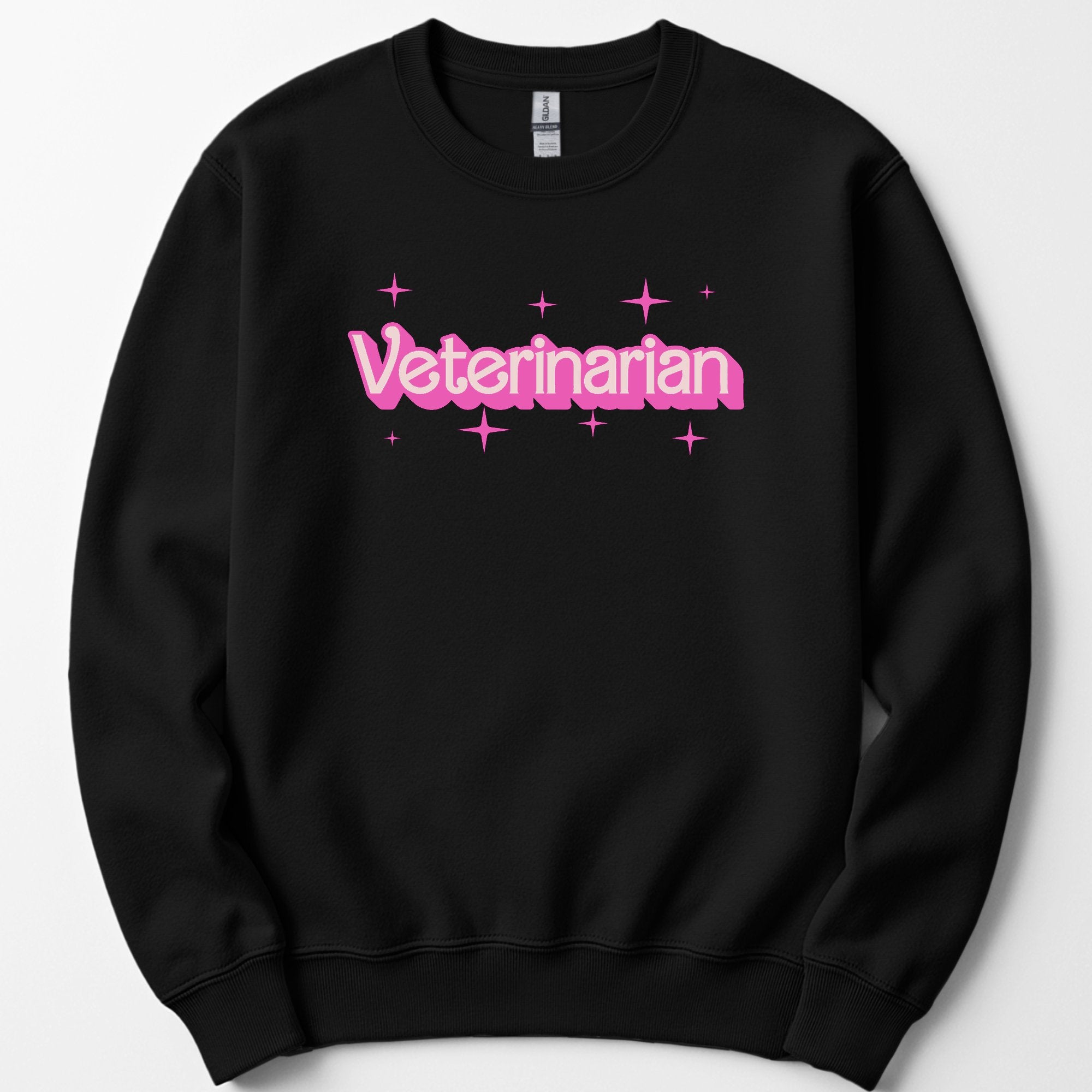 Veterinarian Pink Doll sweatshirt — Black