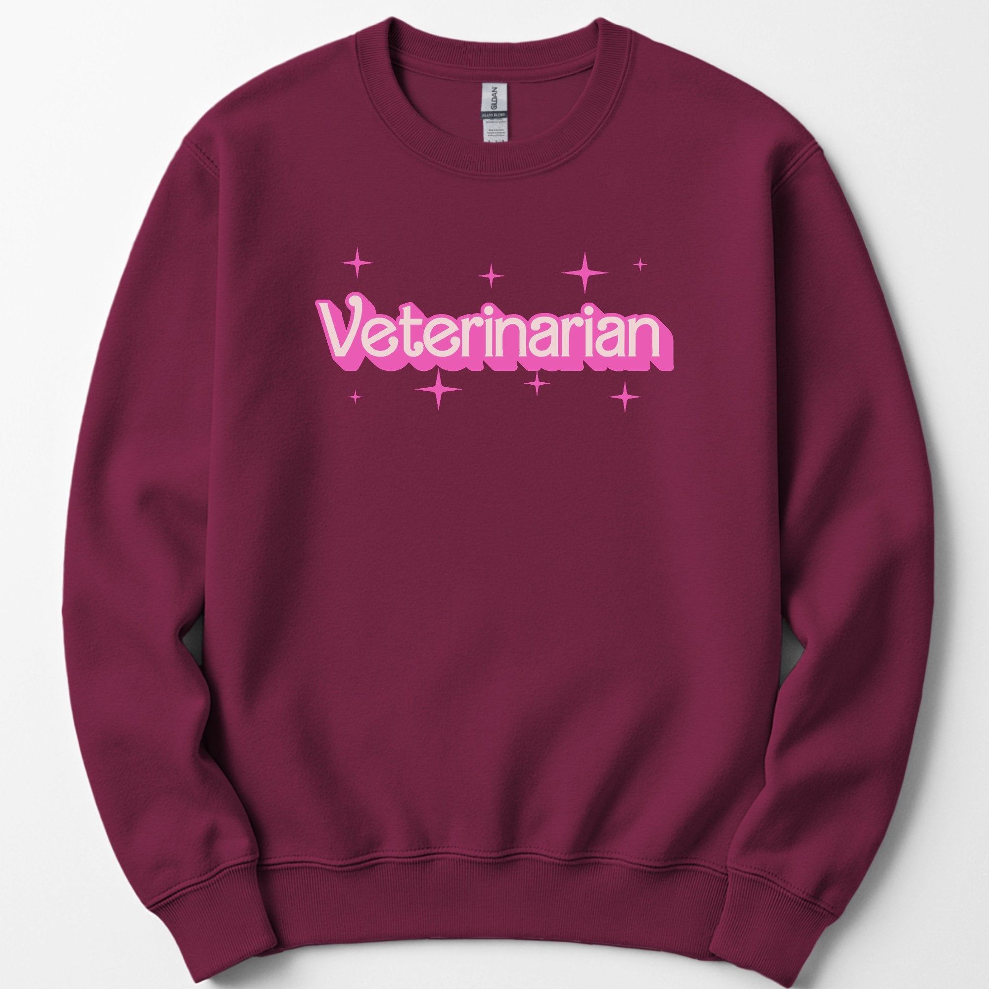 Veterinarian Pink Doll sweatshirt — Maroon