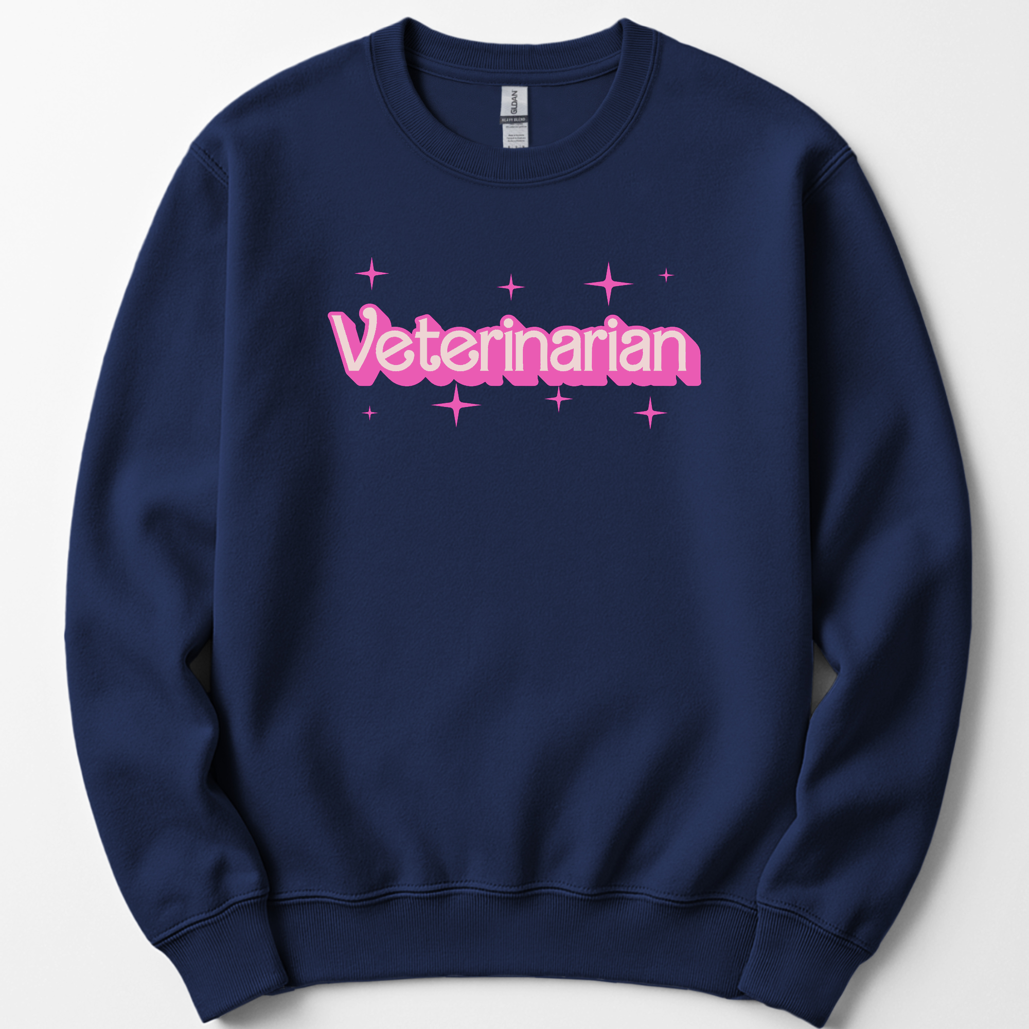 Veterinarian Pink Doll sweatshirt — Navy