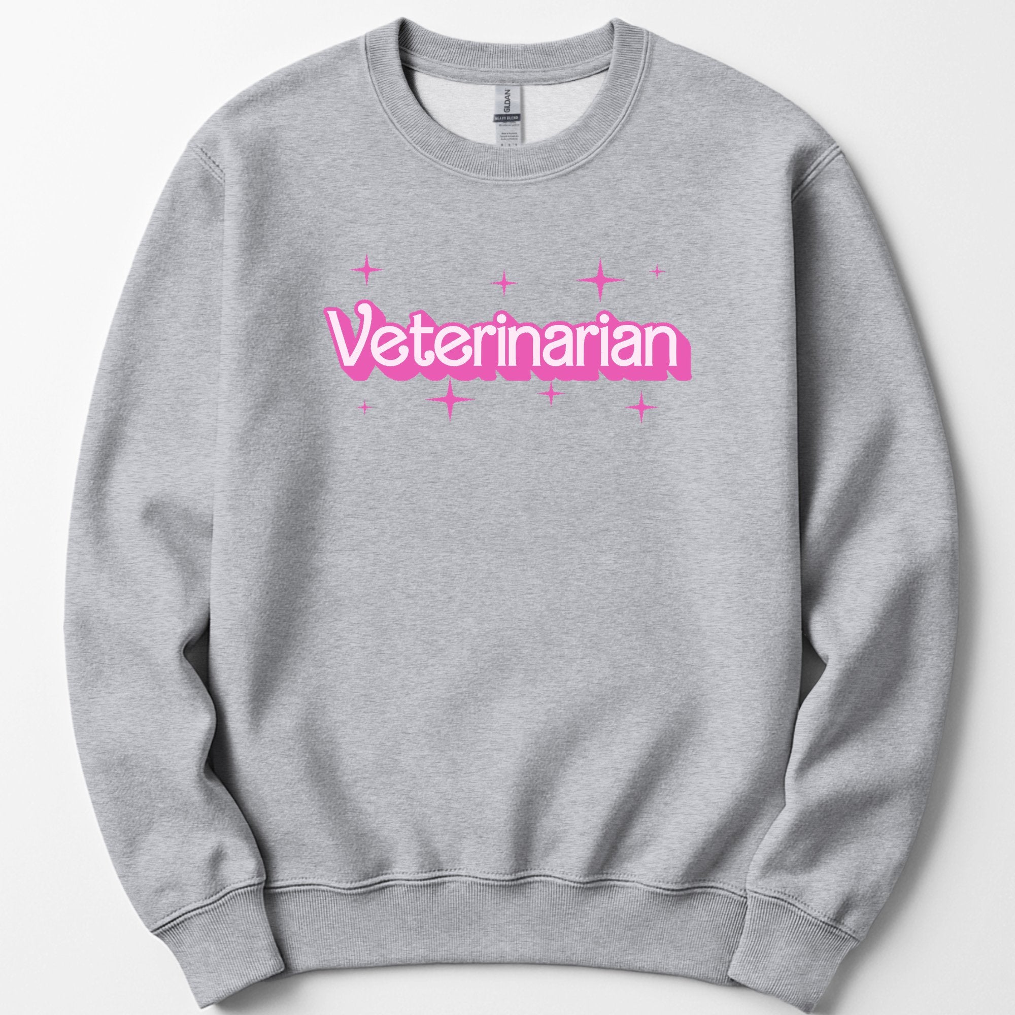 Veterinarian Pink Doll sweatshirt — Sport Grey