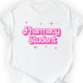 Pharmacy Student Pink Doll T-shirt White